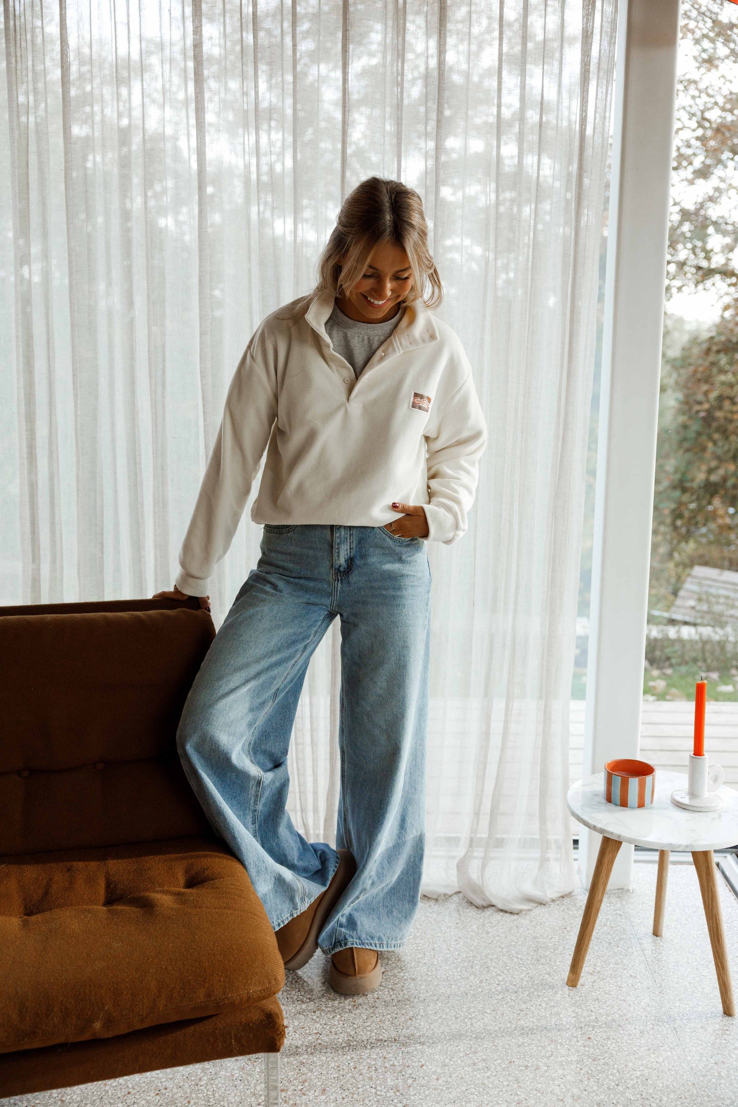 Ecru Bethany Fleece Jacket