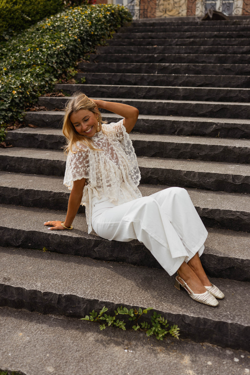 Ecru Lace Cathy Blouse | Easy Clothes