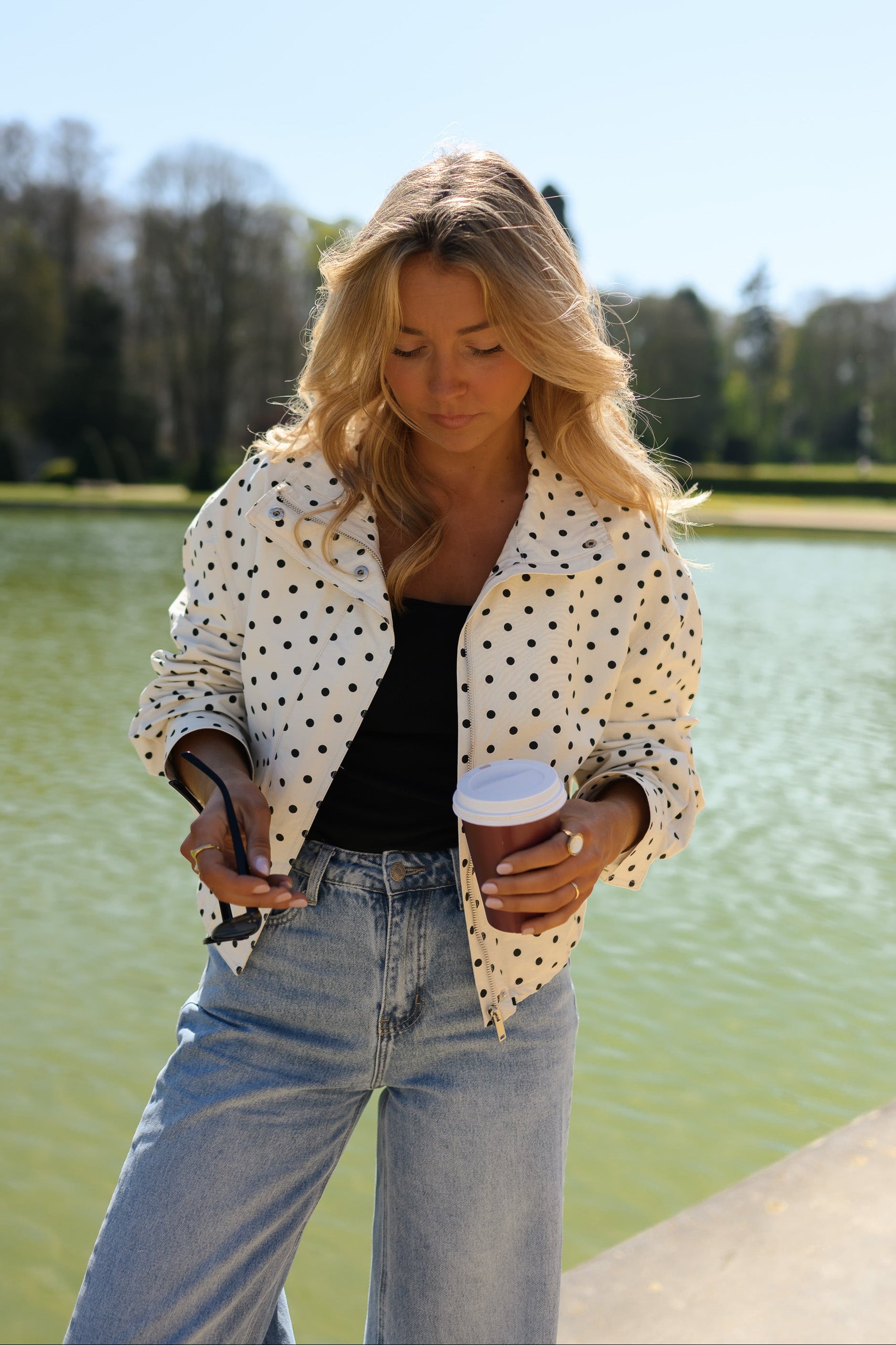 Ecru Polka Dot Alban Jacket