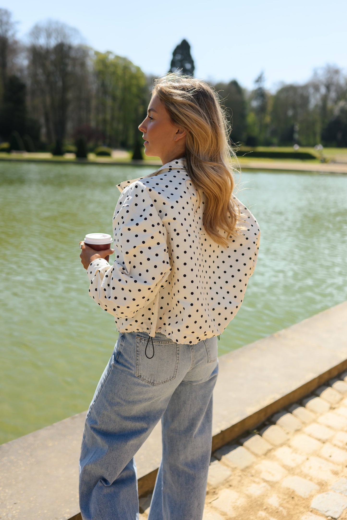 Ecru Polka Dot Alban Jacket