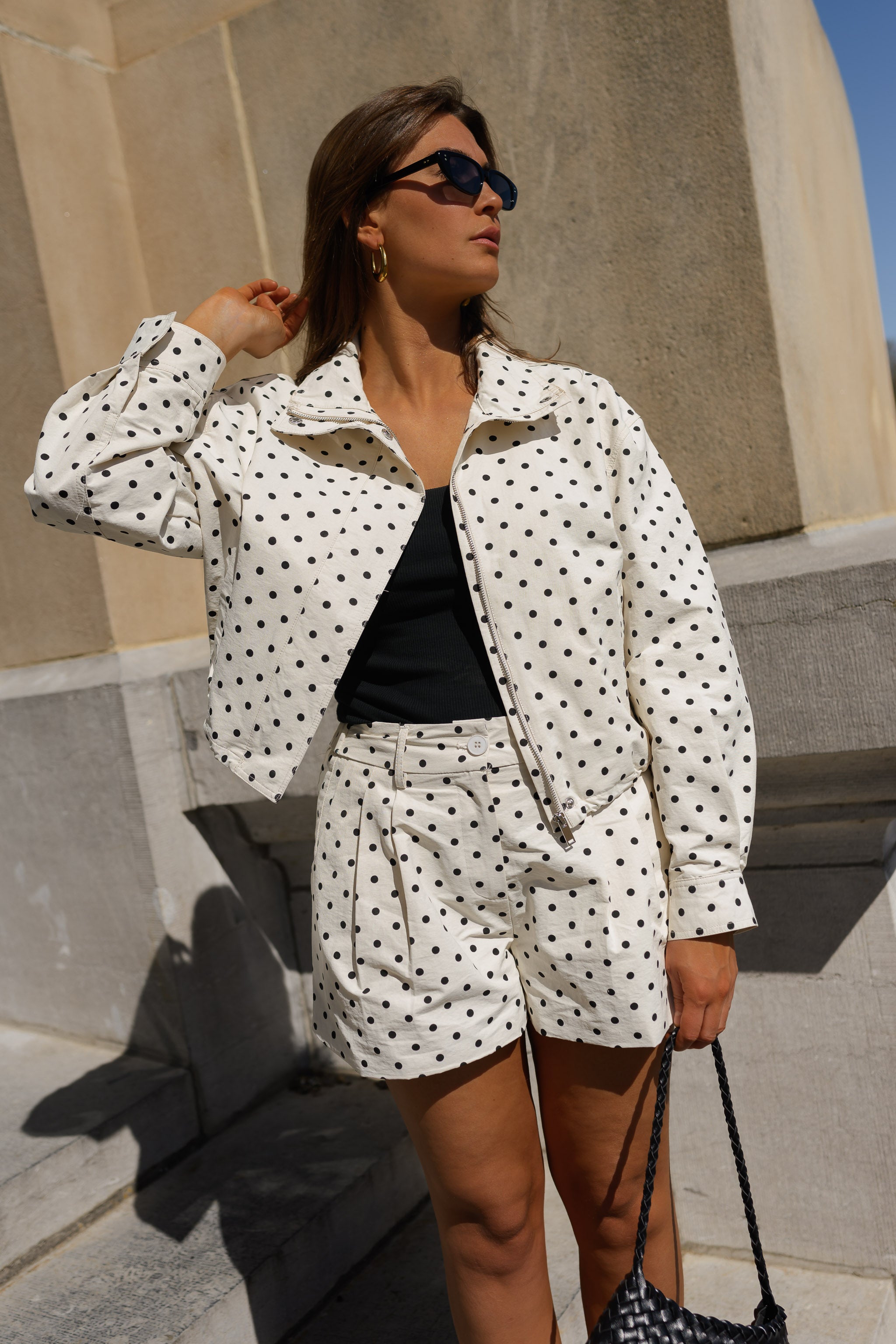 Ecru Polka Dot Alban Jacket