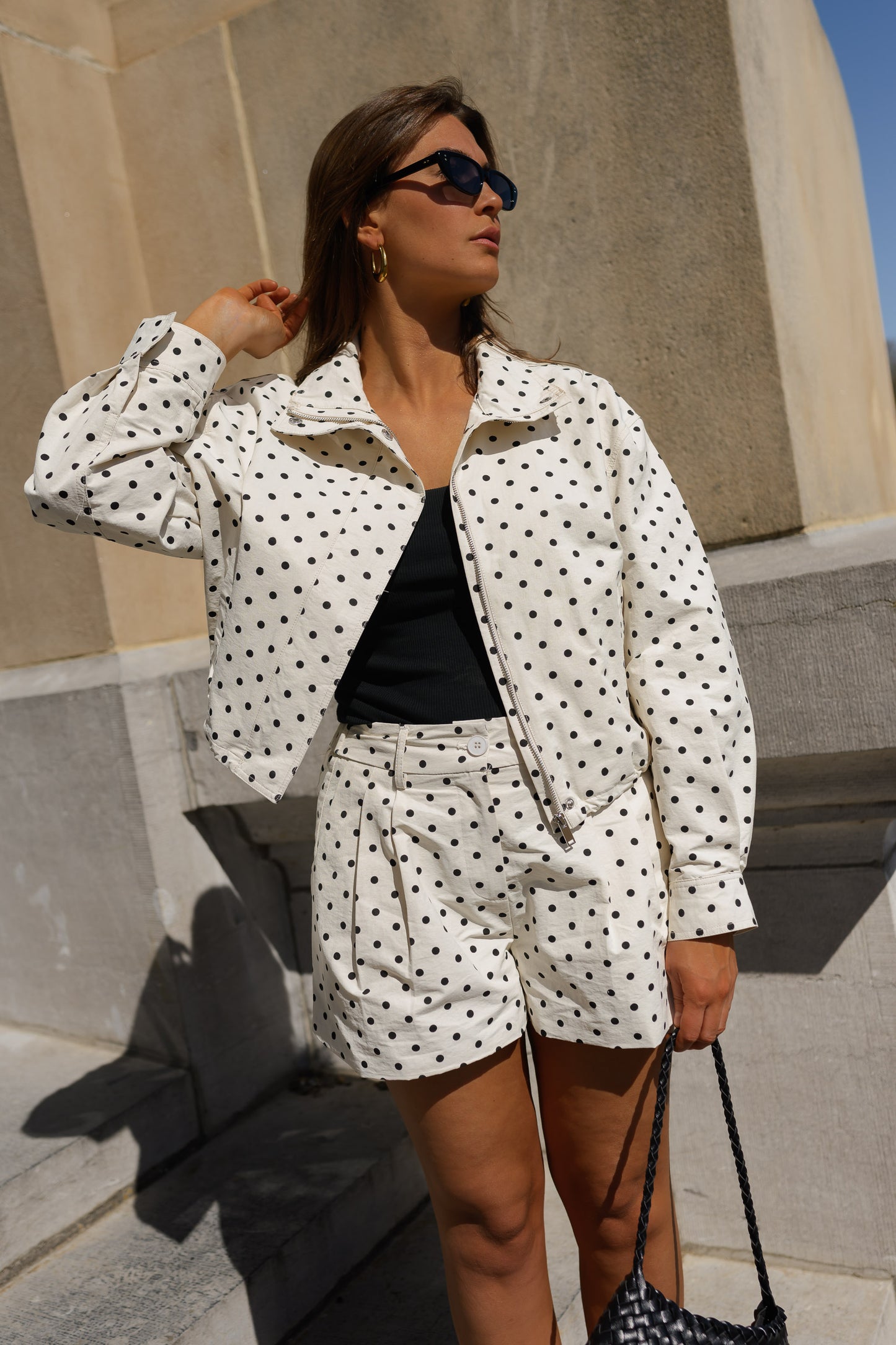 Ecru Polka Dot Alban Jacket