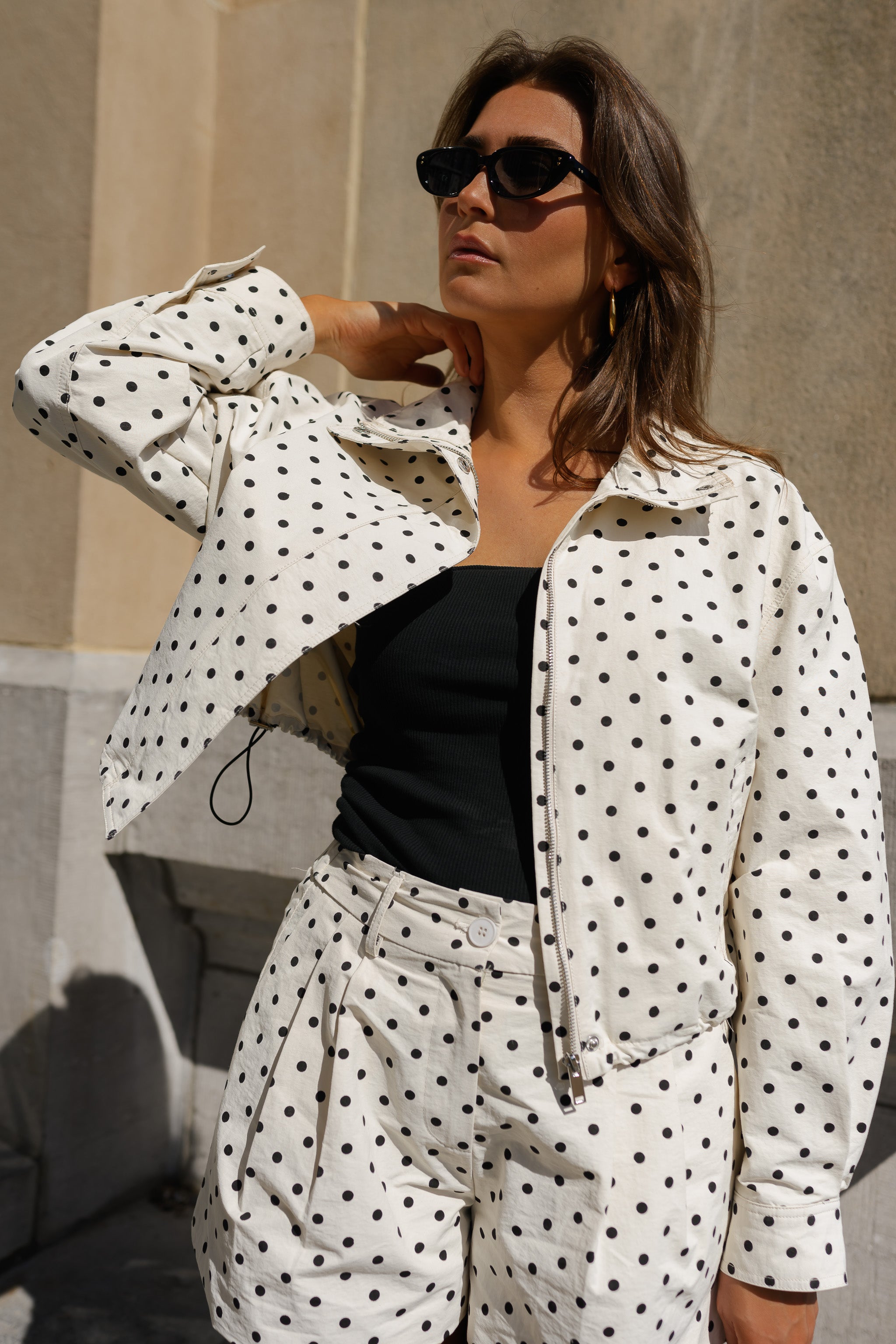Ecru Polka Dot Alban Jacket