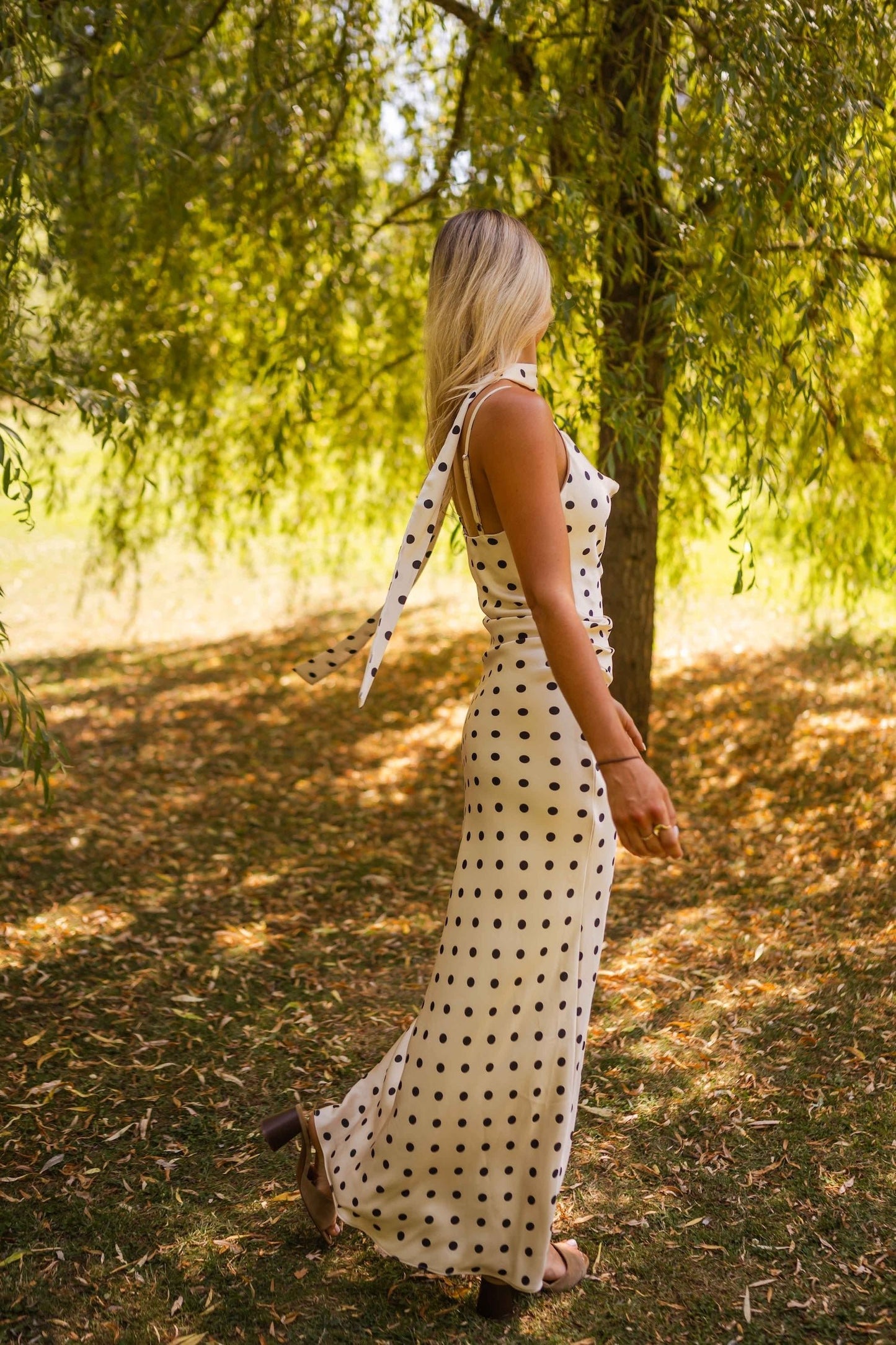 Ecru Polka Dots Albane Dress