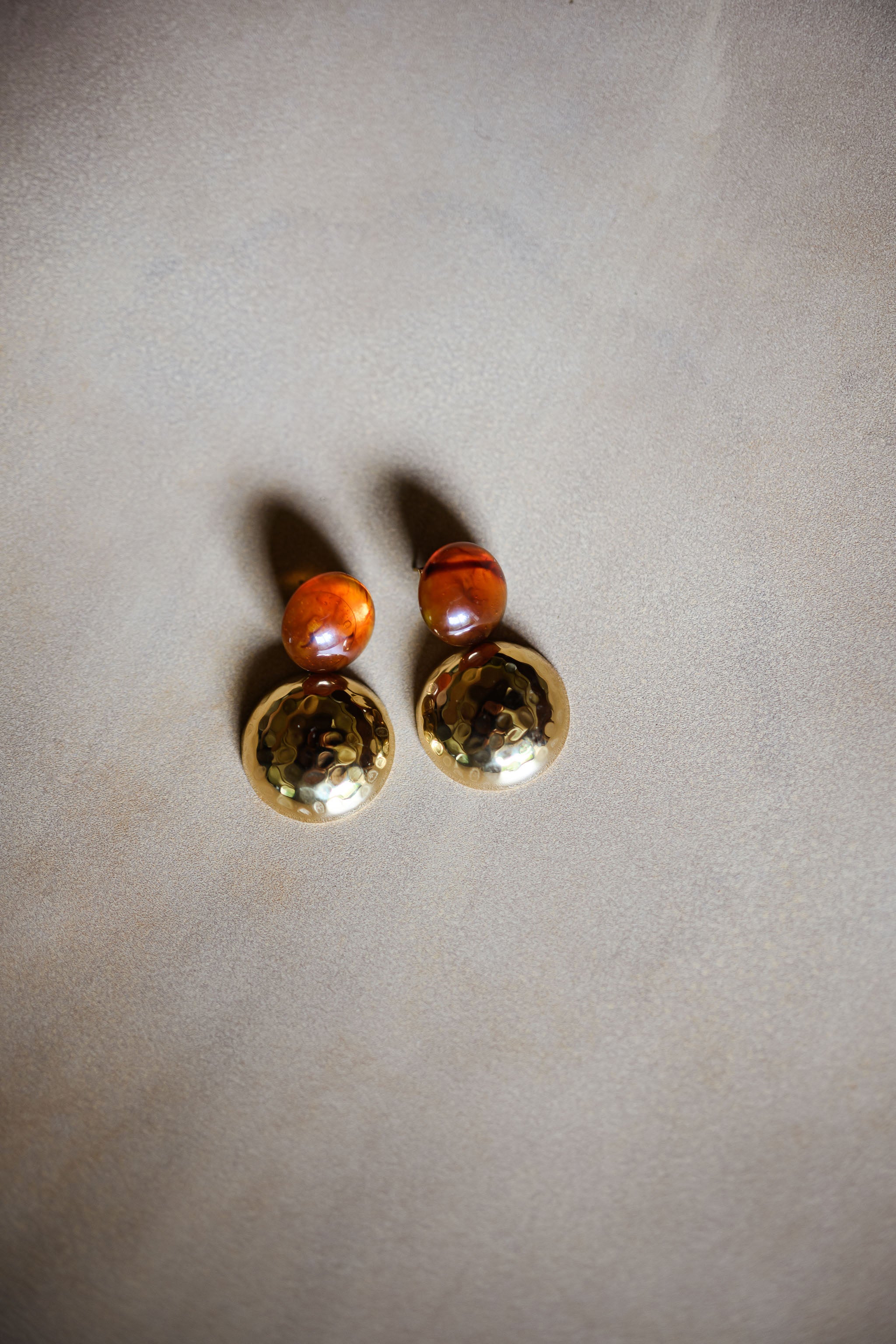 Golden and Brown Joal Earrings