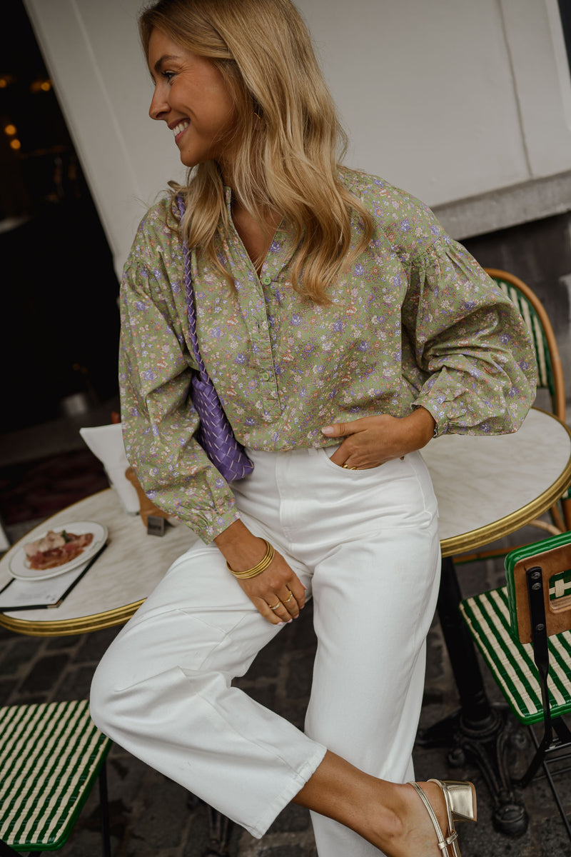 Green Floral Cadence Blouse