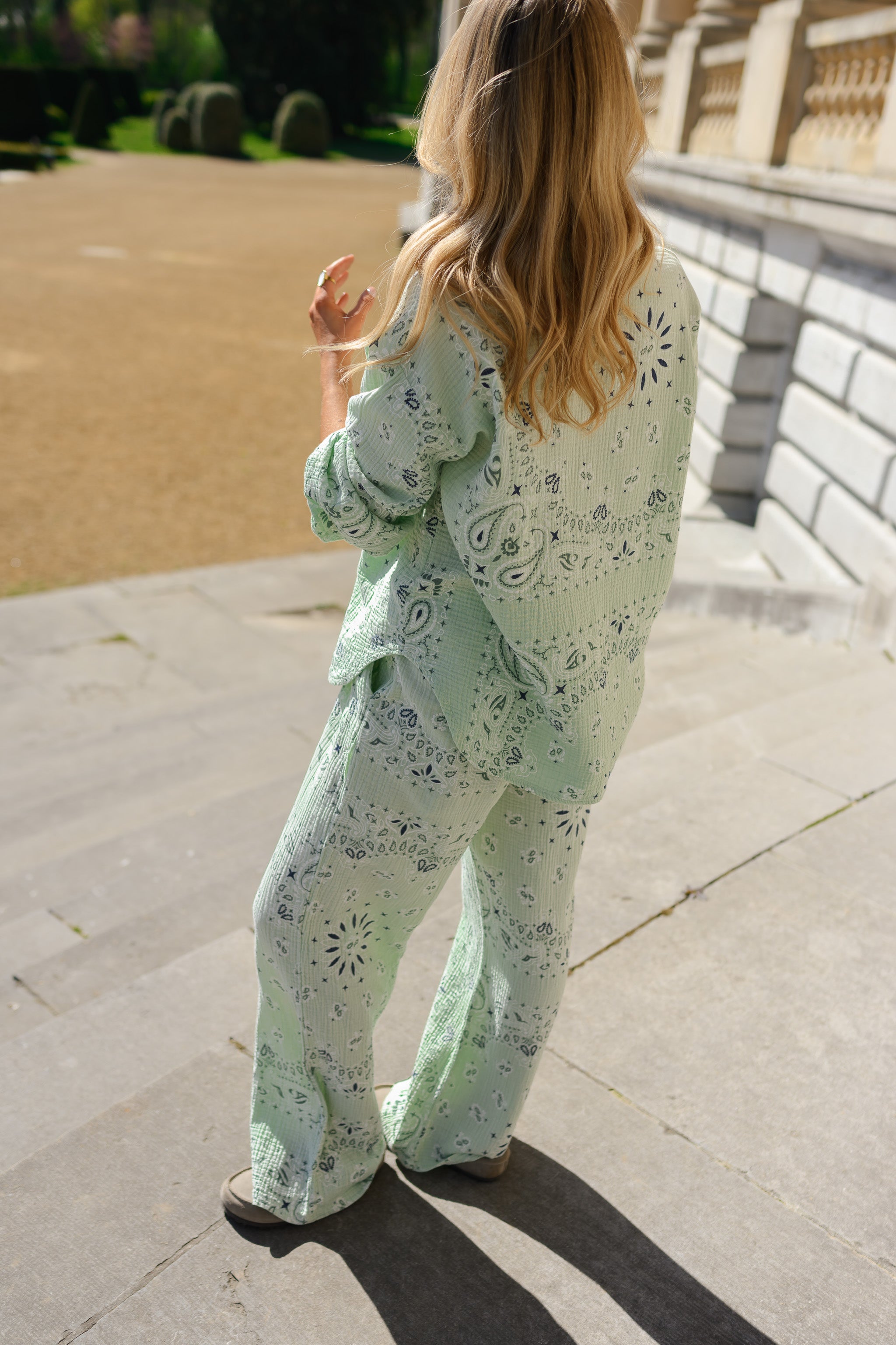 Green Patterned Sena Set