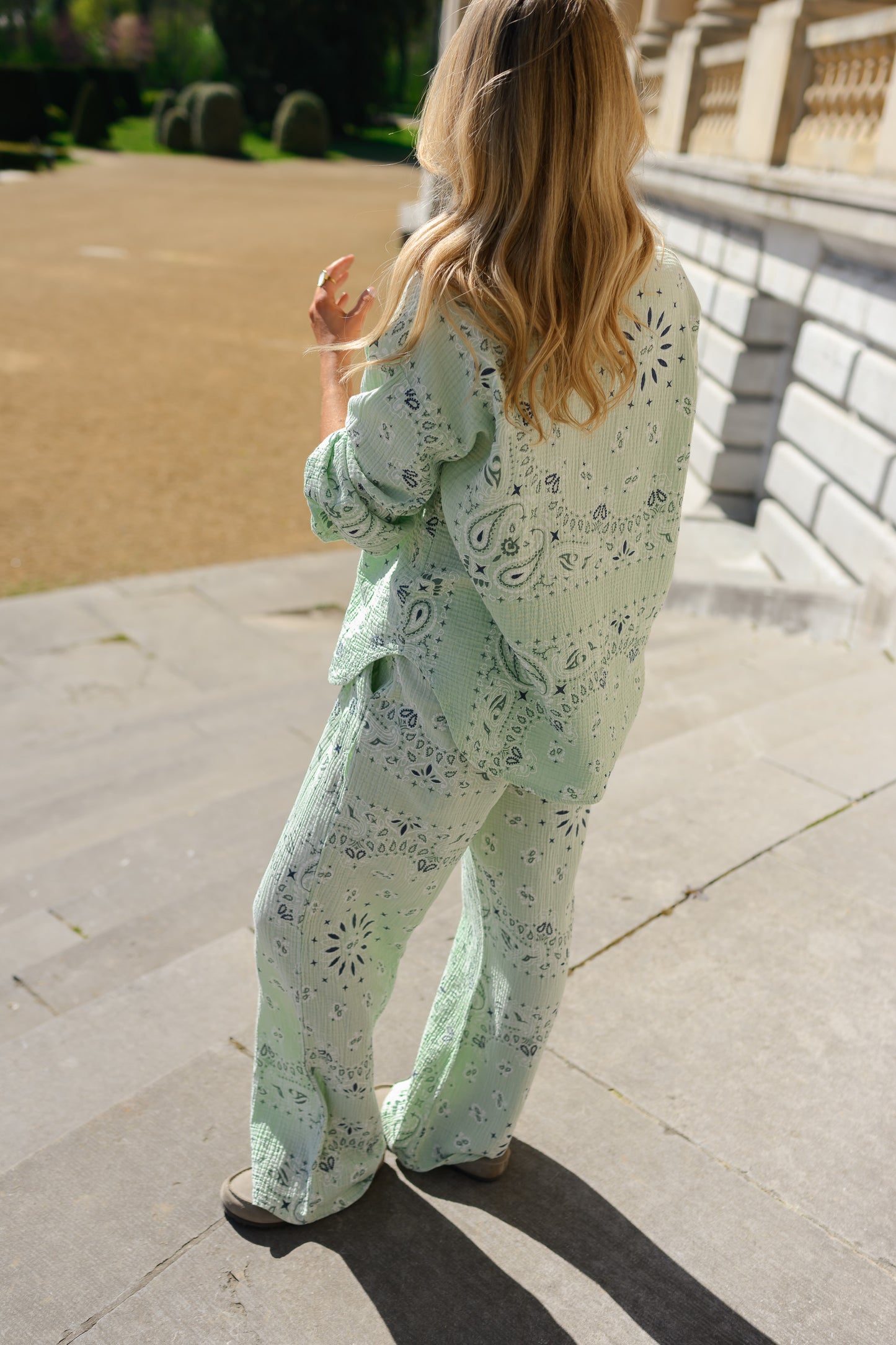 Green Patterned Sena Set
