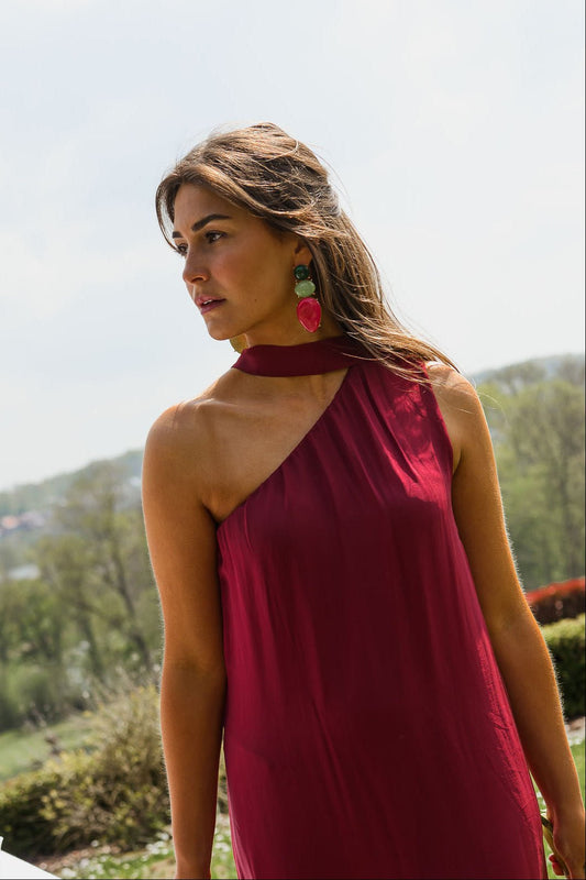 red dress green earrings Green Multi Stone Sculptural Drop Earrings - All Jewelry main image 0