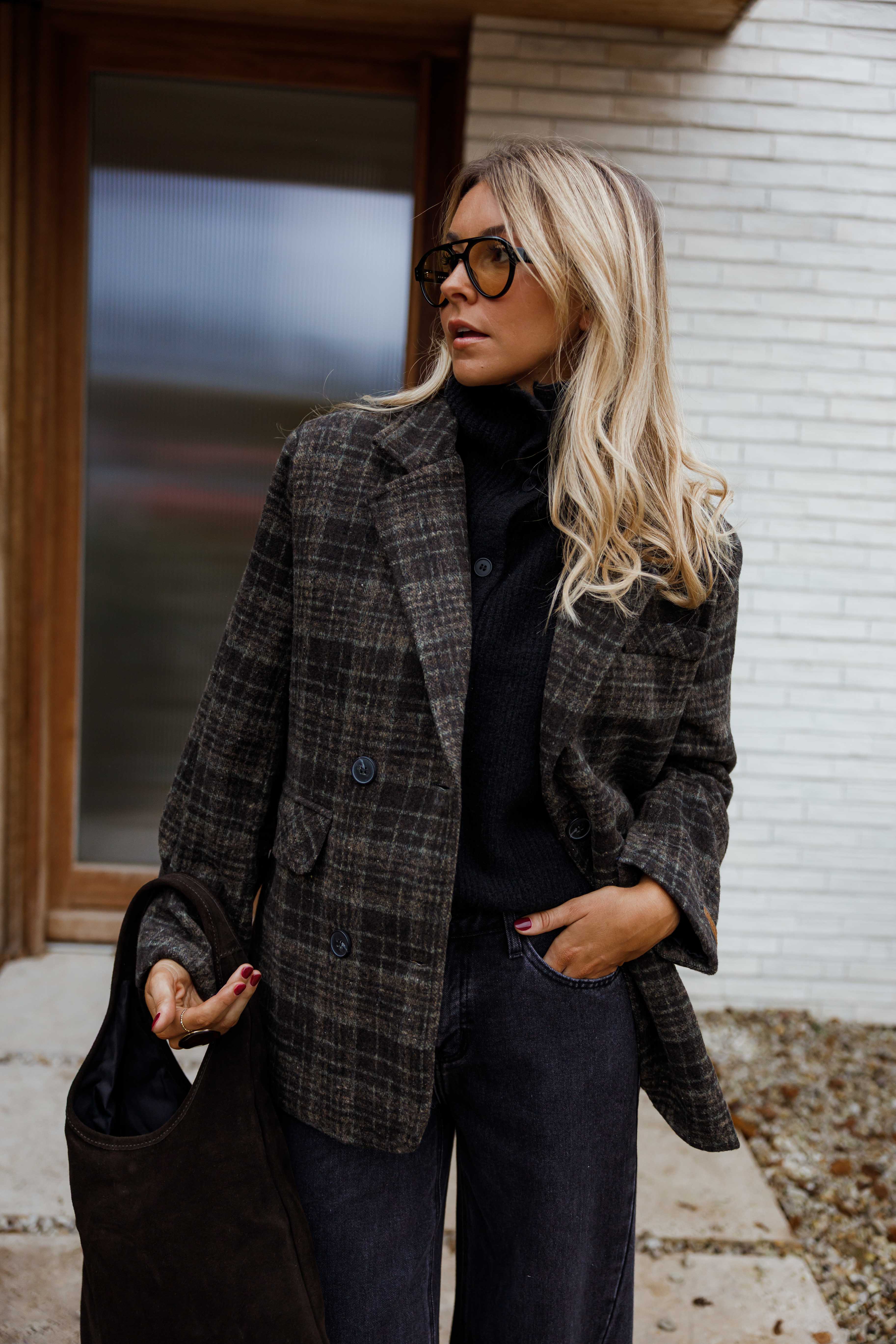 Grey Checkered Lyson Coat