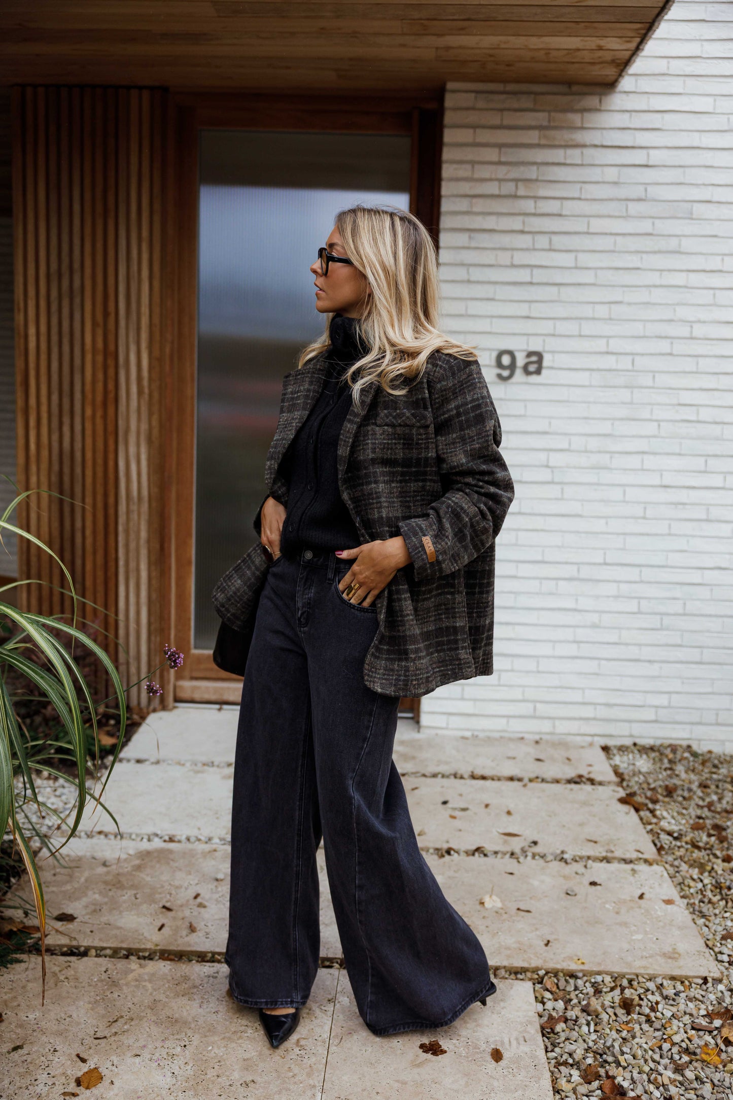 Grey Checkered Lyson Coat