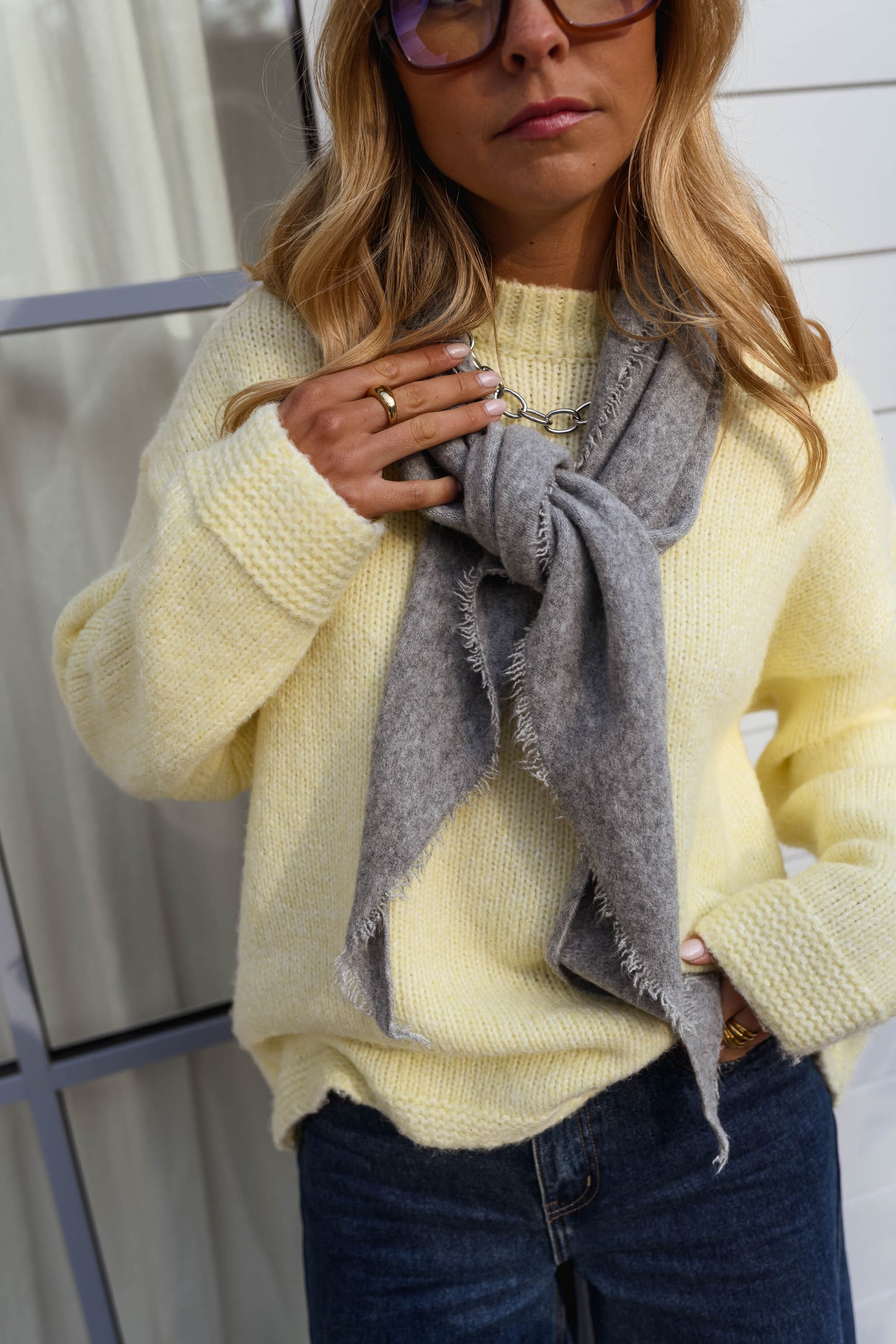 Grey Elvy Scarf