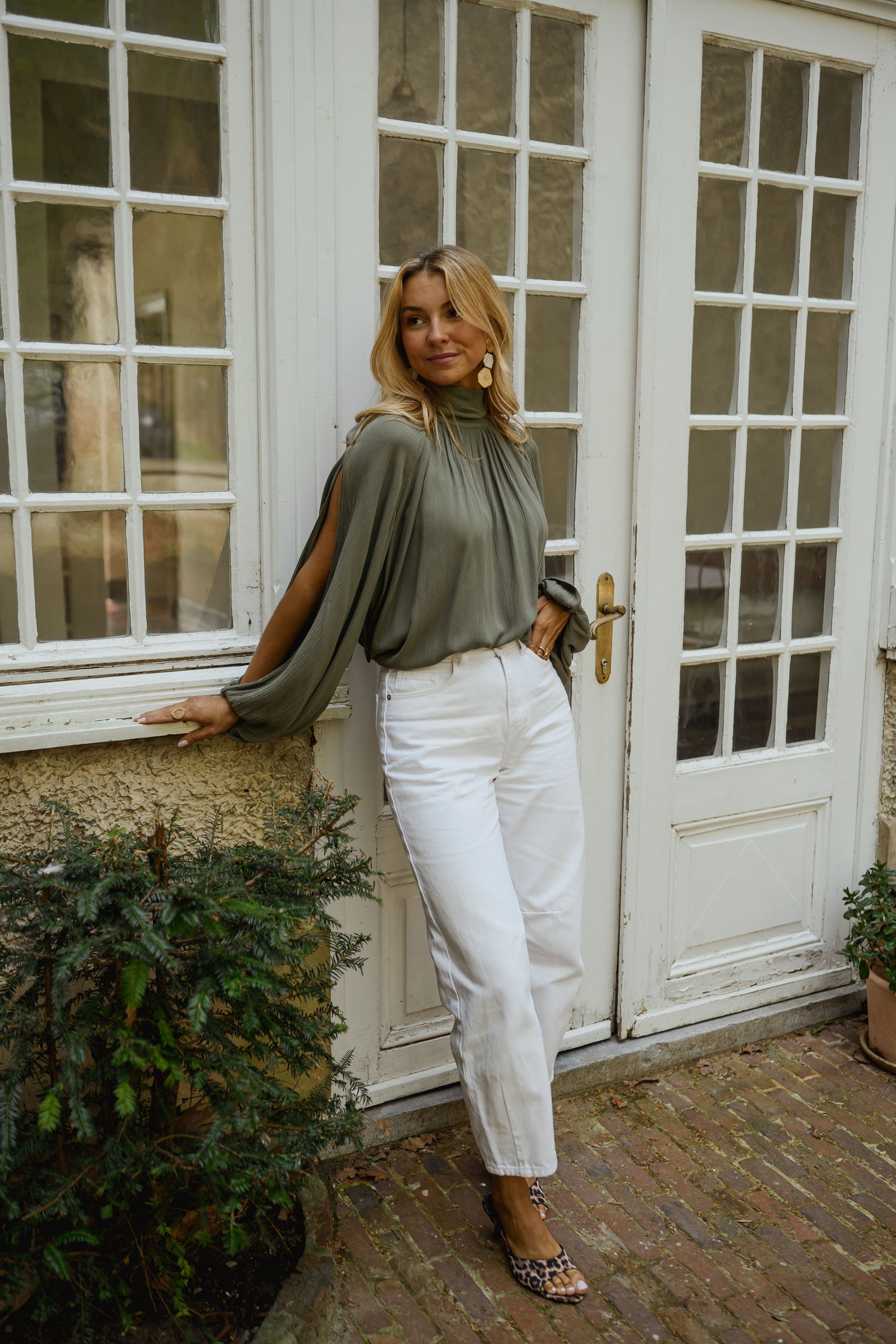 Khaki Belly Blouse