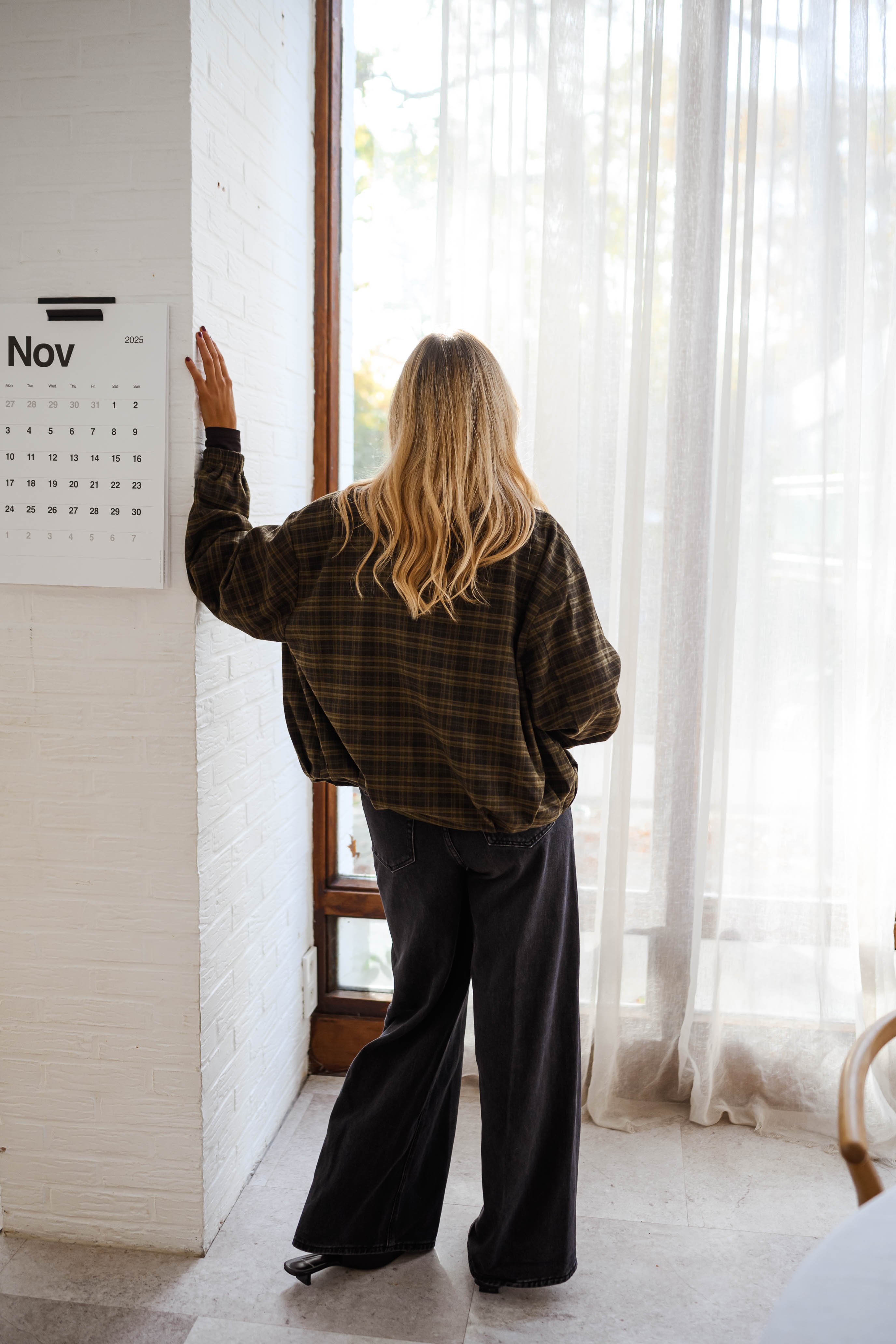 Khaki Checkered Philipa Jacket