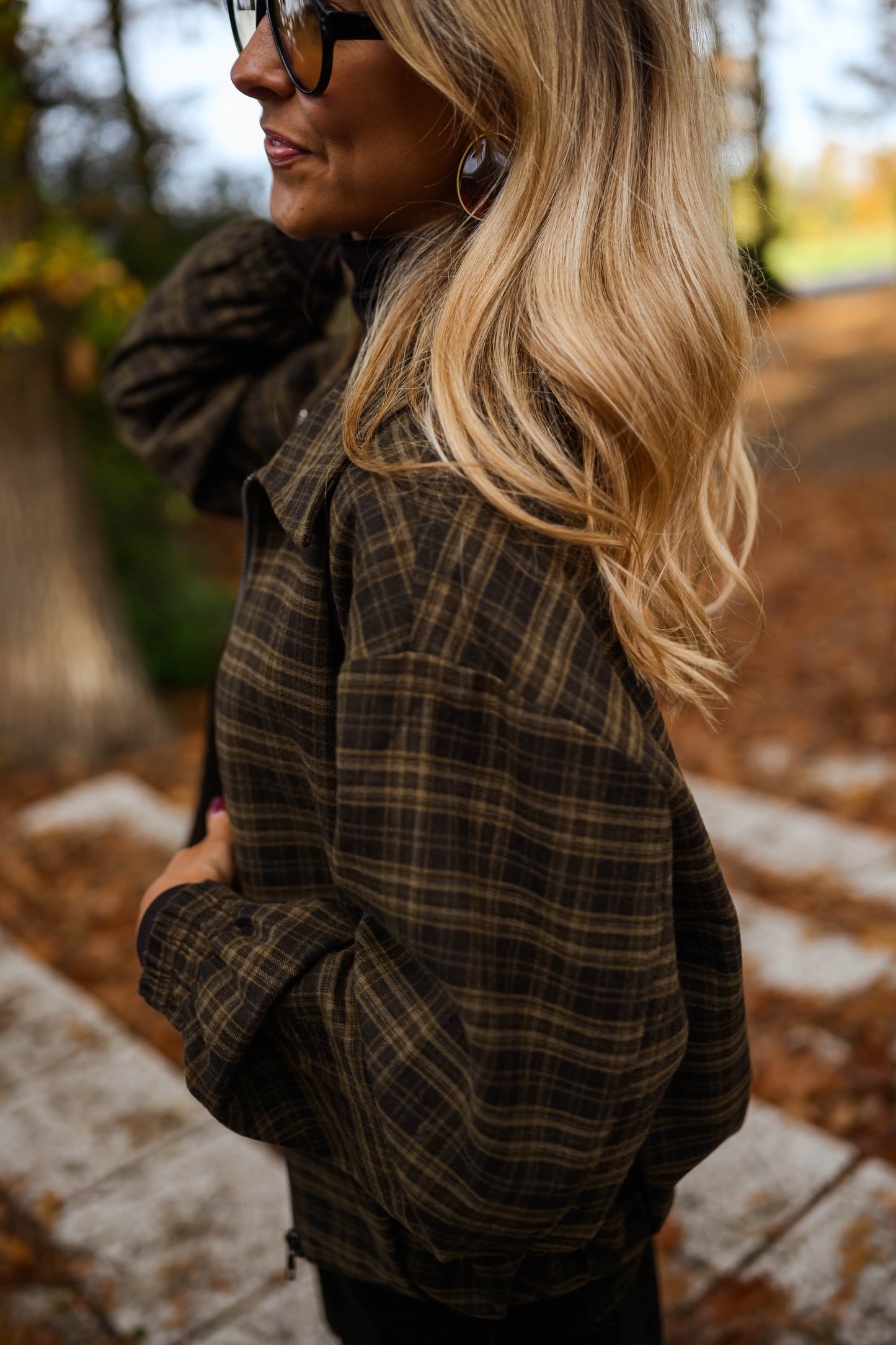 Khaki Checkered Philipa Jacket