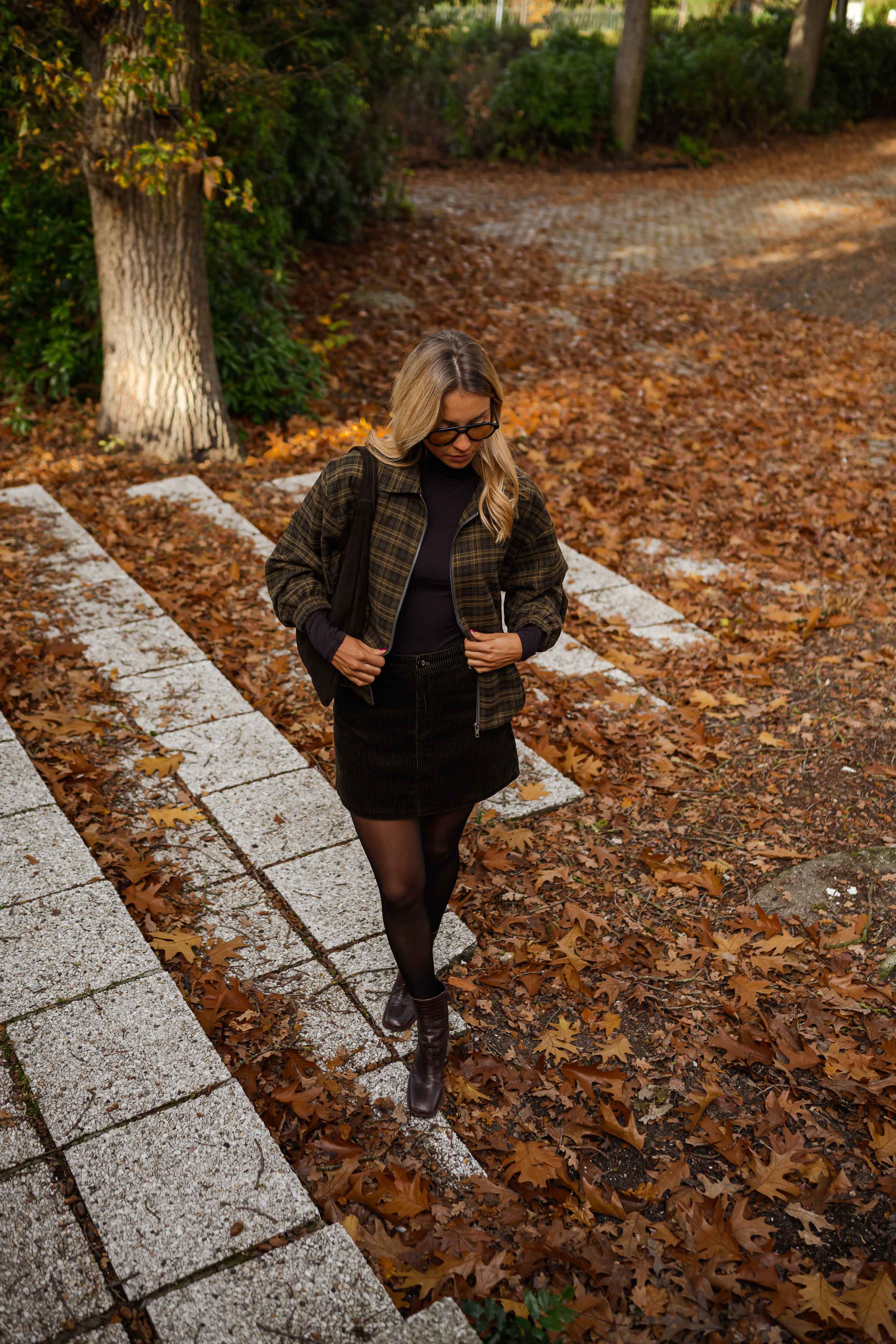 Khaki Checkered Philipa Jacket