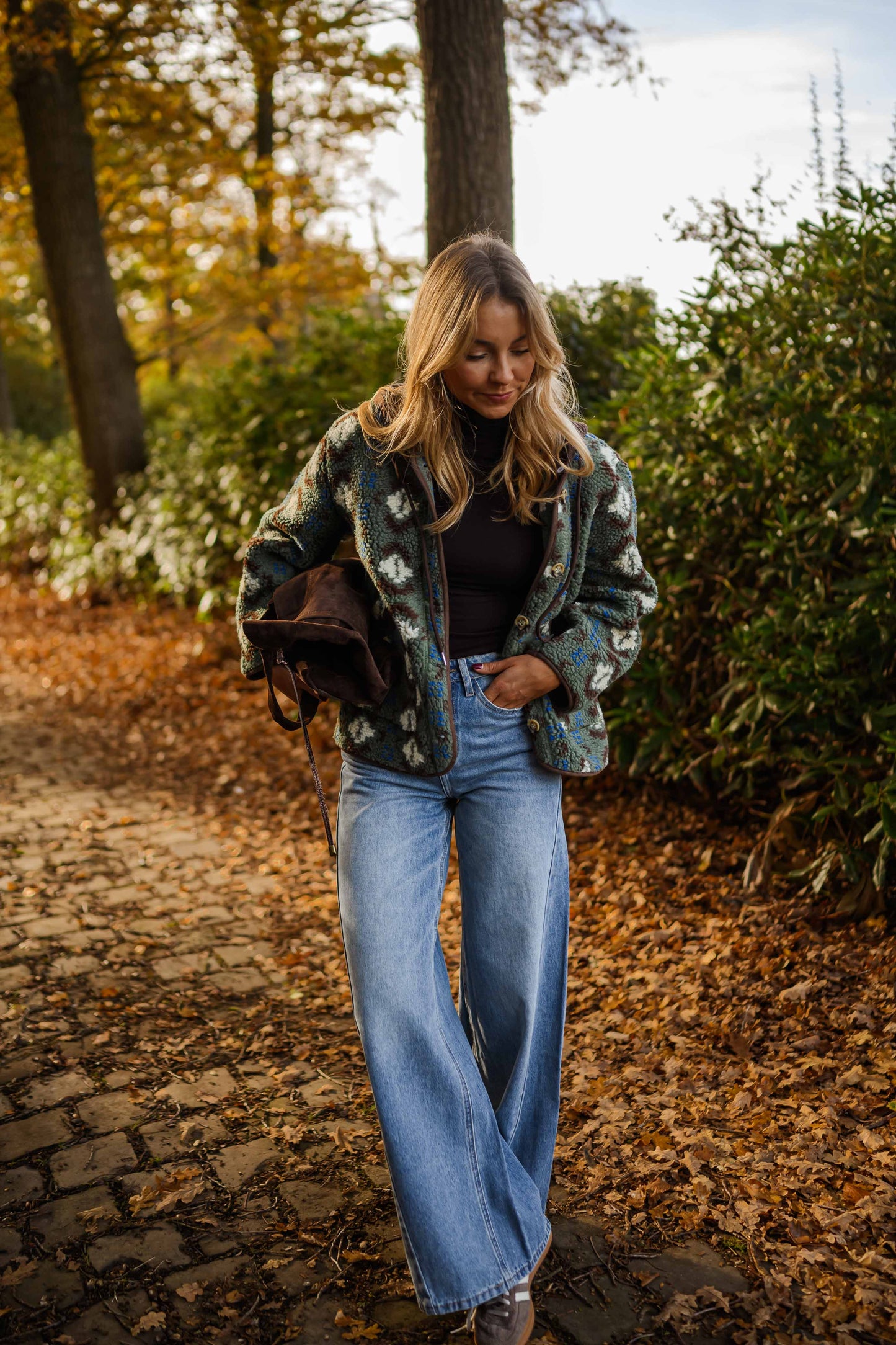 Khaki Patterned Malory Coat