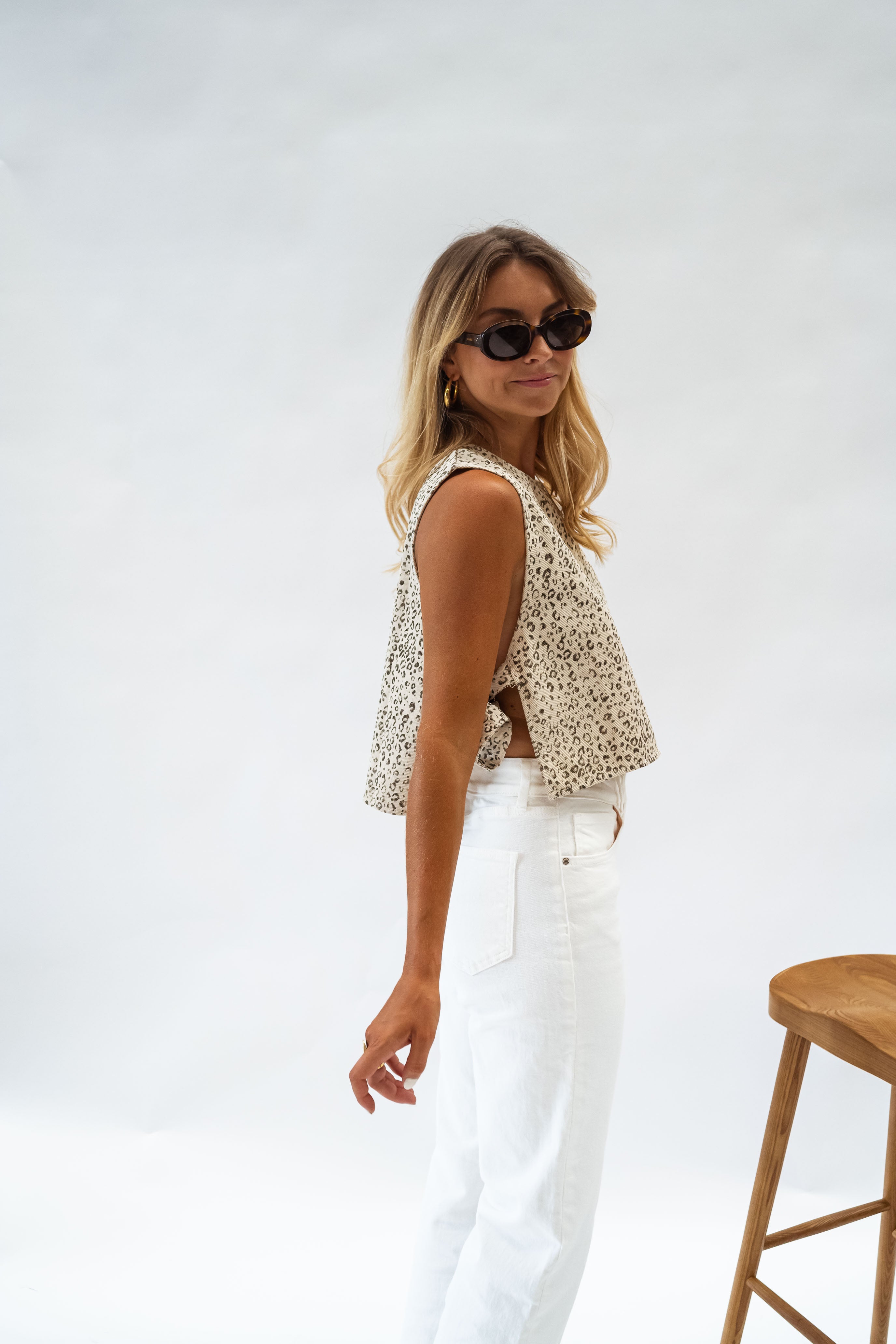 Leopard Alena Top