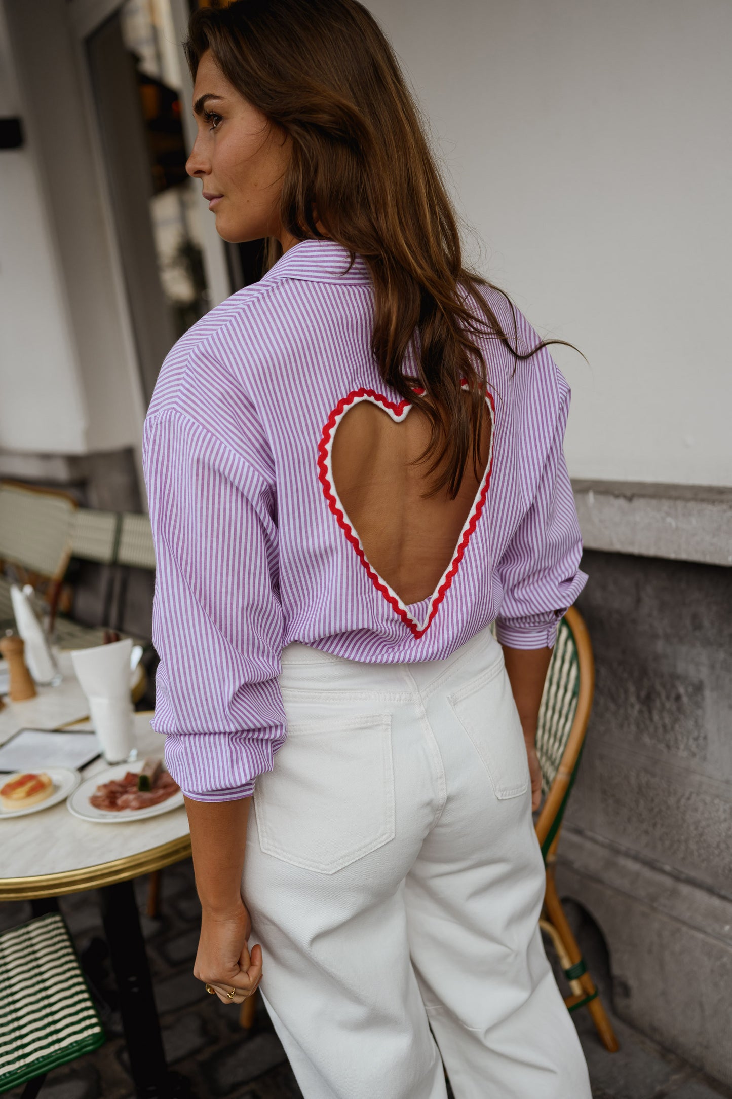 Lilac Striped Julie Shirt