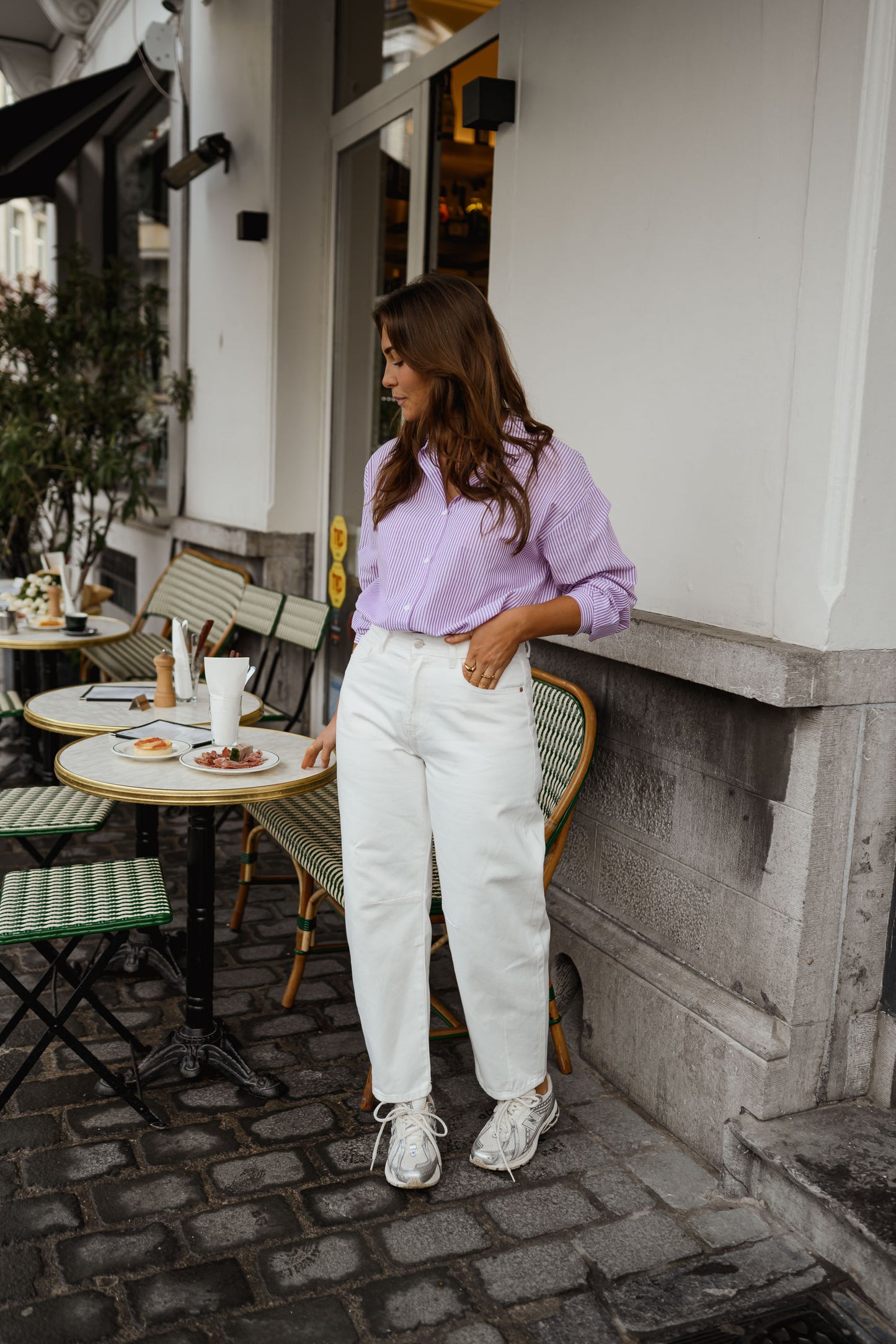 Lilac Striped Julie Shirt