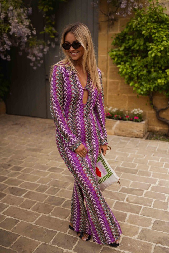 purple audrey dress Dress The Population Audrey Dress - Lavender Multi - Purple