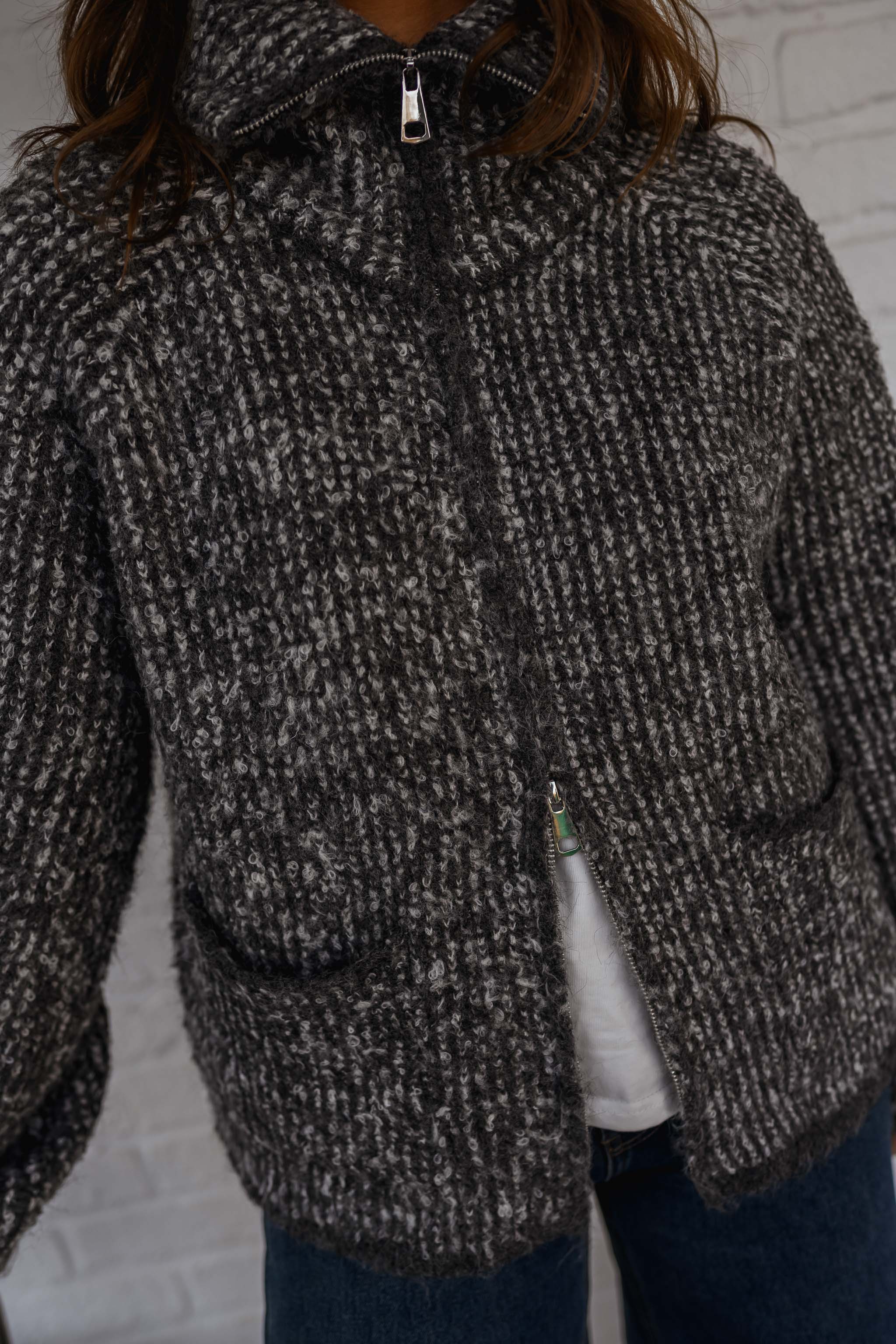 Mottled Grey Feyre Cardigan
