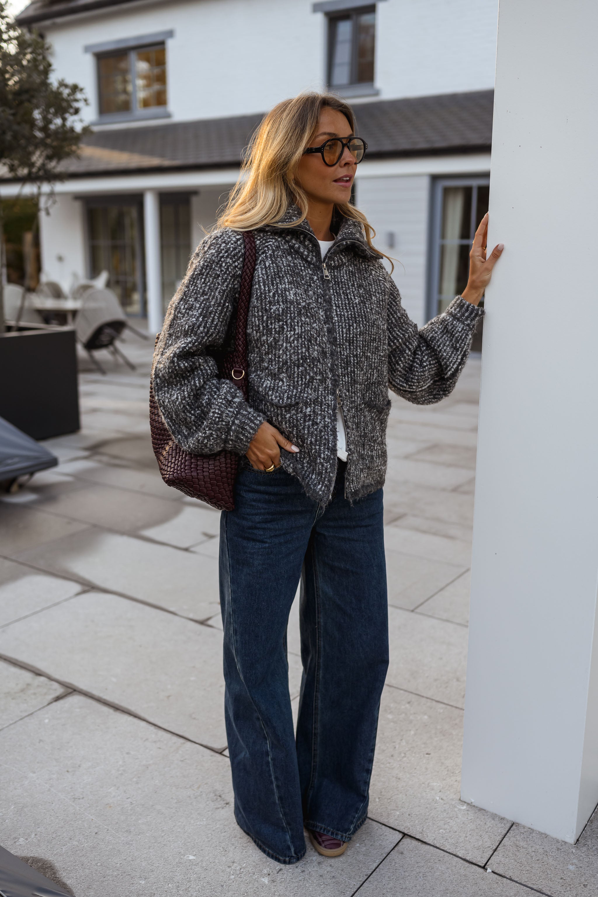 Mottled Grey Feyre Cardigan