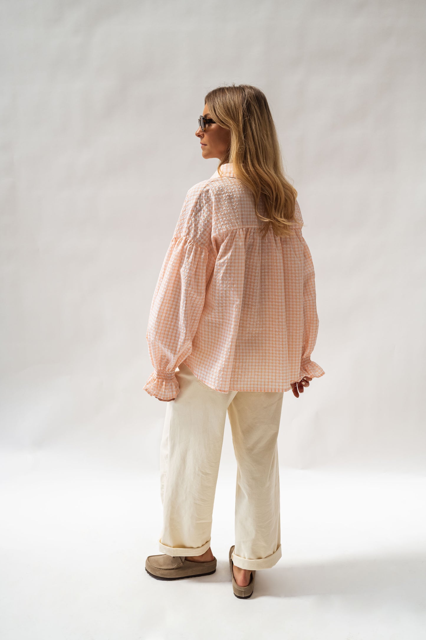 Orange and Ecru Siana Shirt