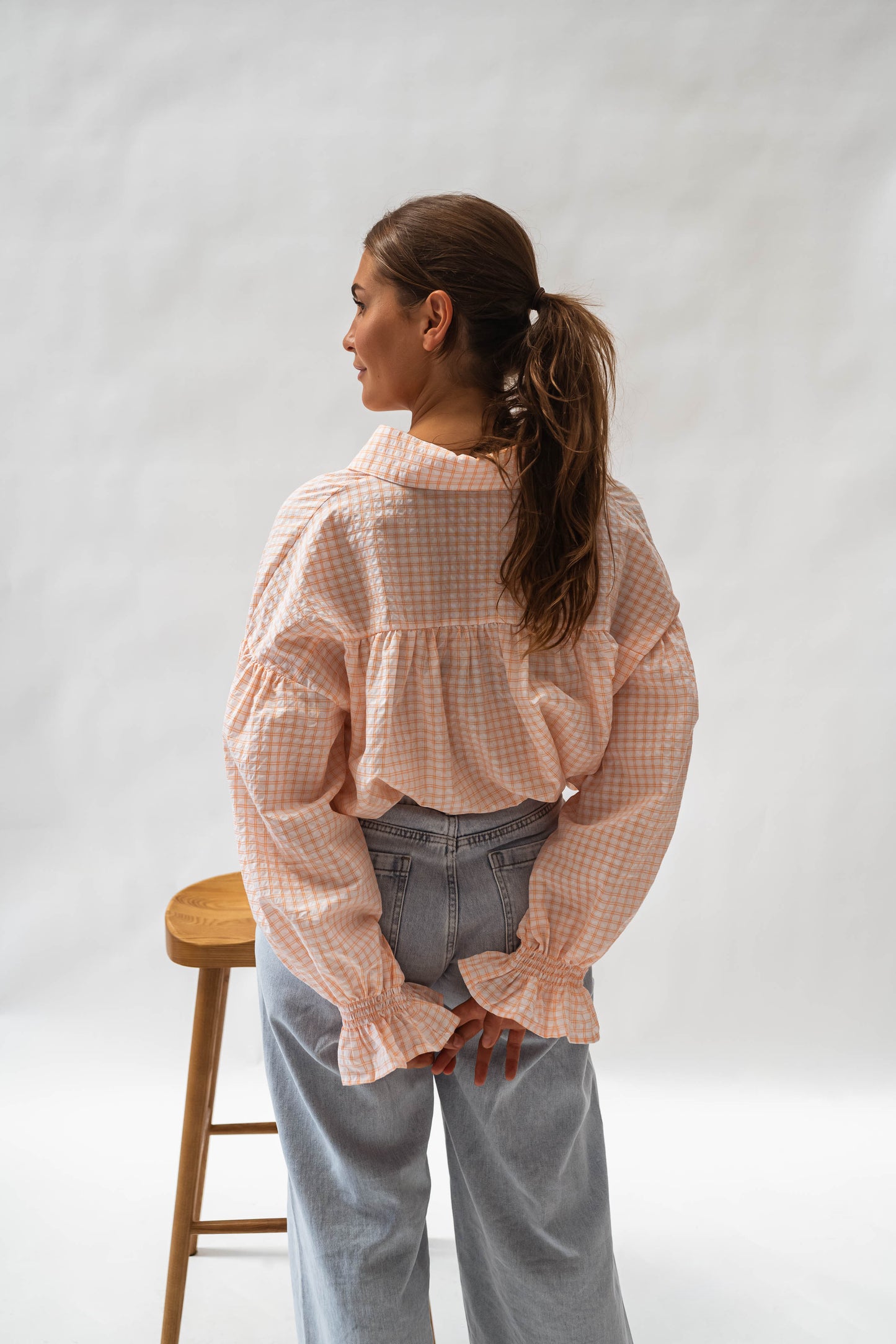 Orange and Ecru Siana Shirt