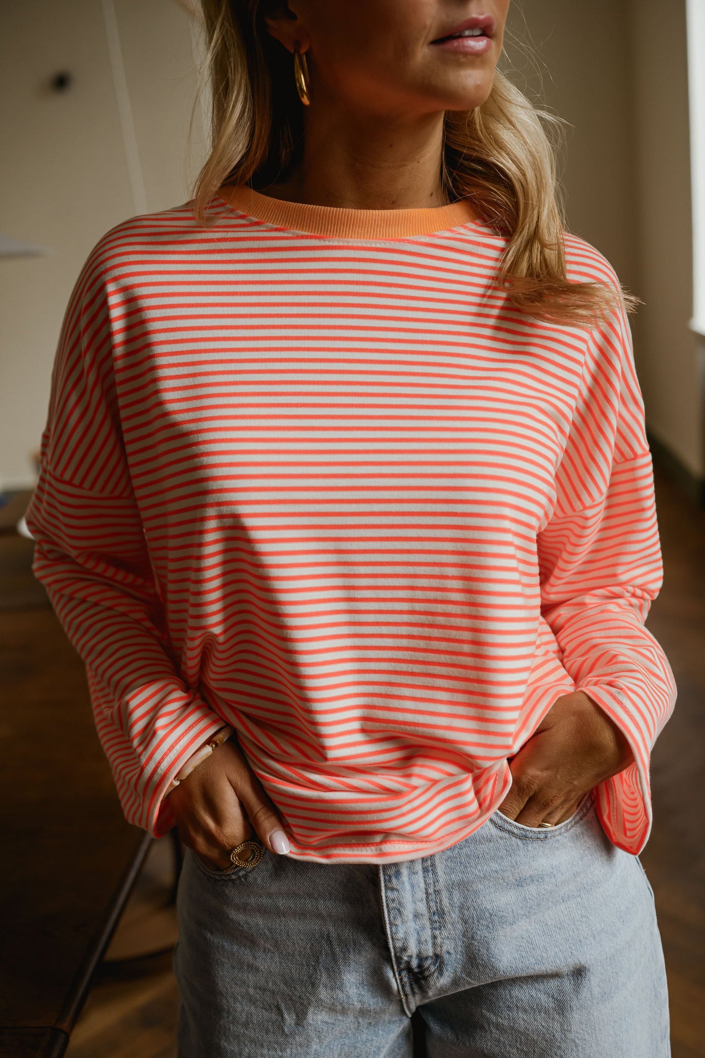 Orange Striped Alaric T-Shirt