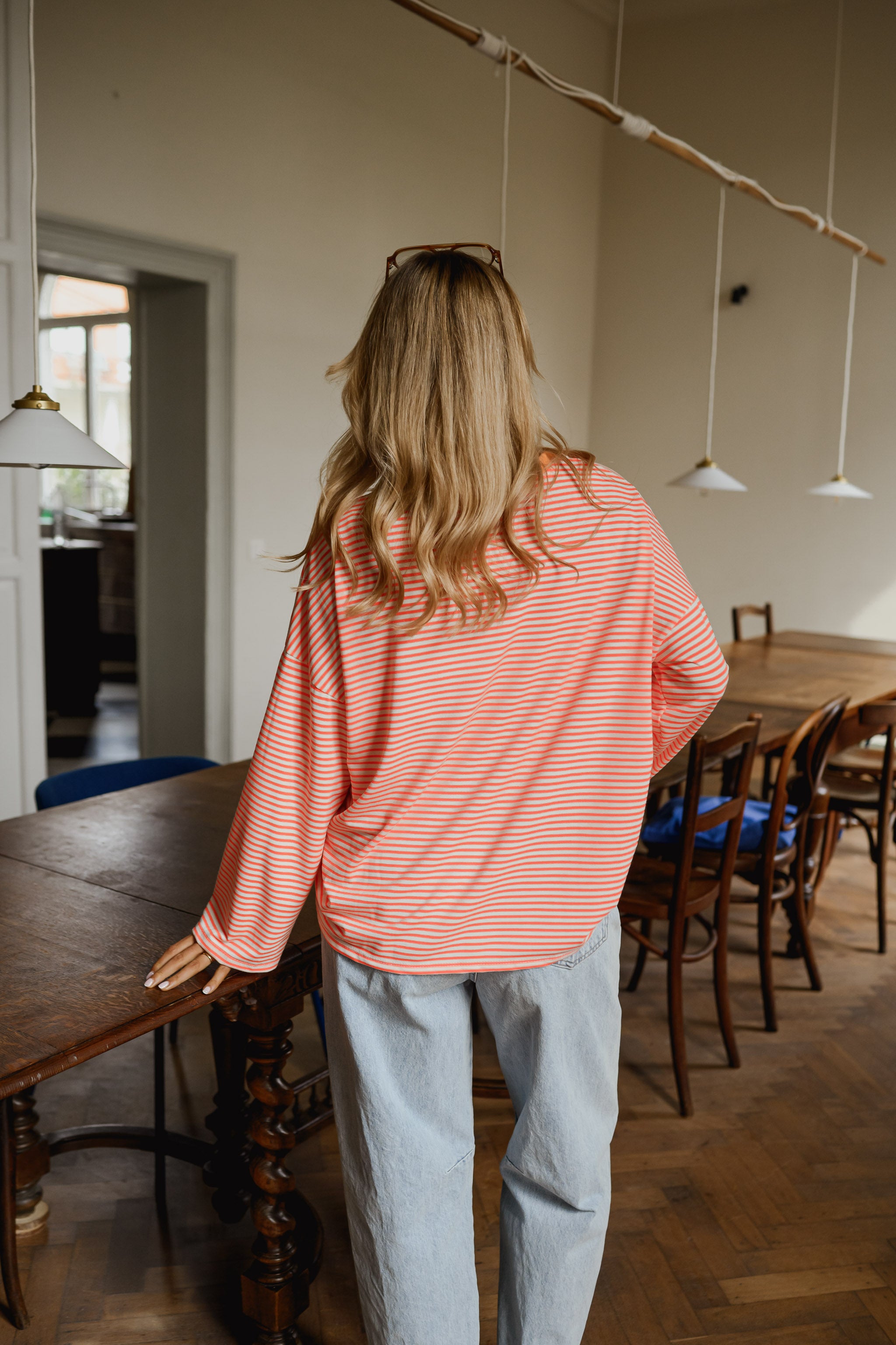 Orange Striped Alaric T-Shirt
