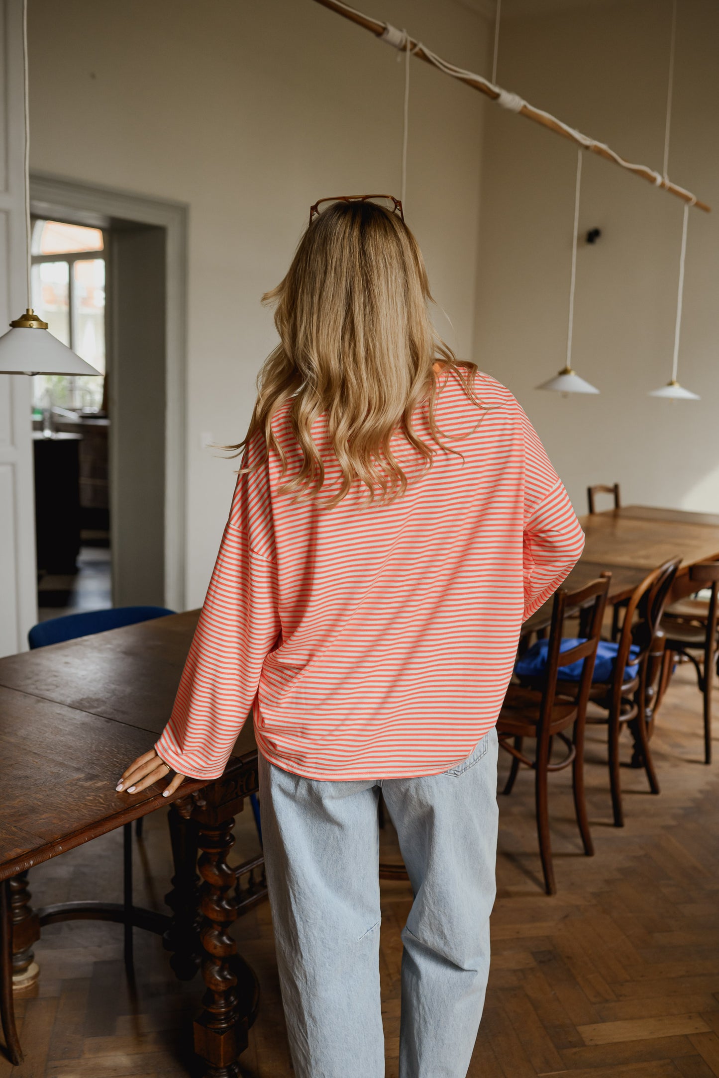 Orange Striped Alaric T-Shirt