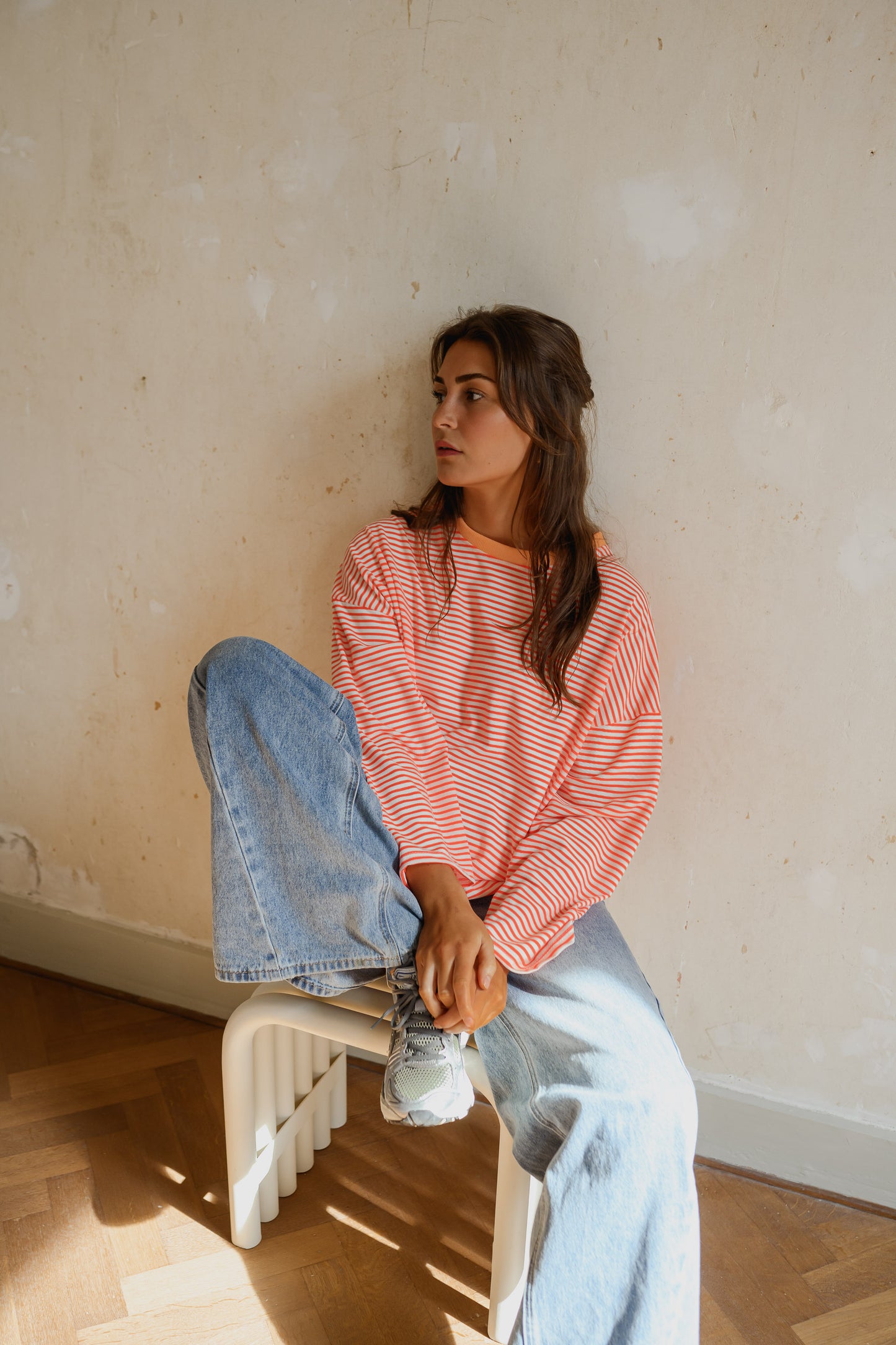 Orange Striped Alaric T-Shirt