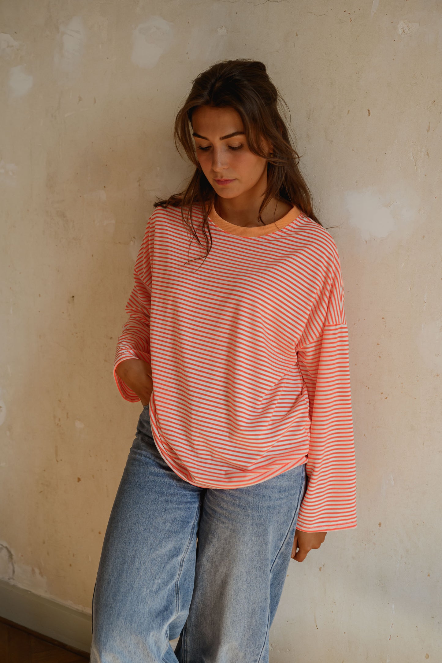 Orange Striped Alaric T-Shirt