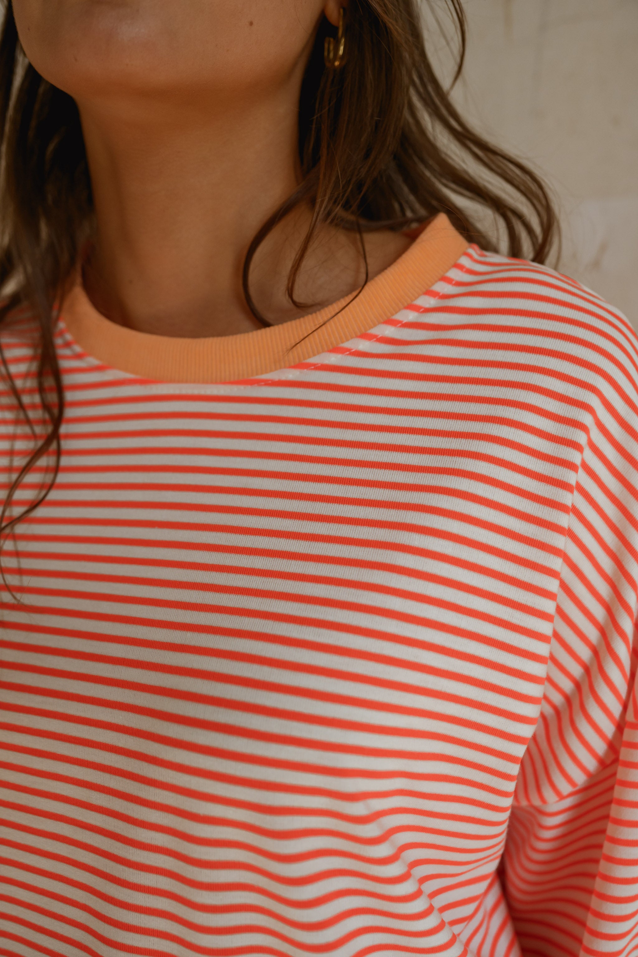 Orange Striped Alaric T-Shirt