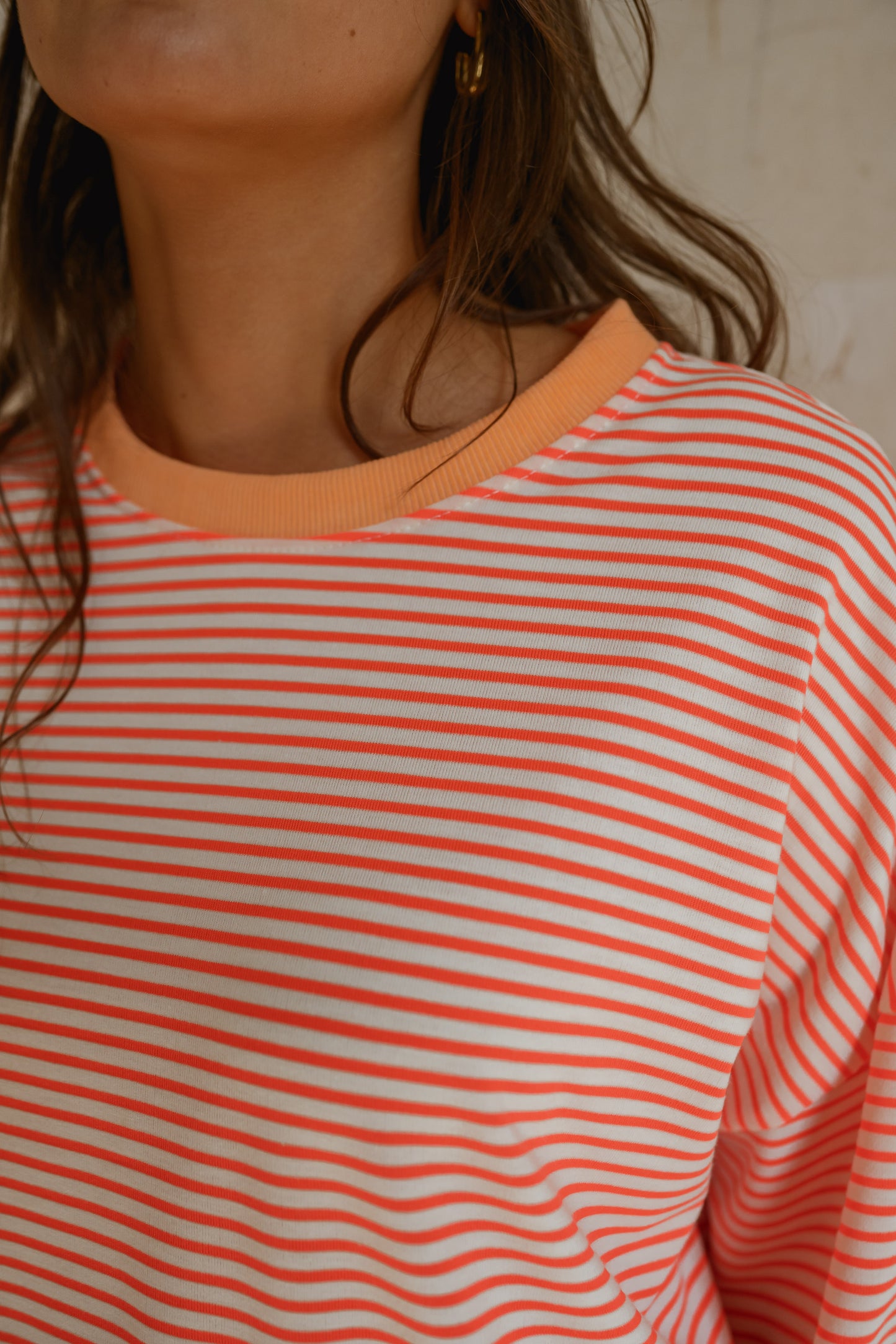 Orange Striped Alaric T-Shirt