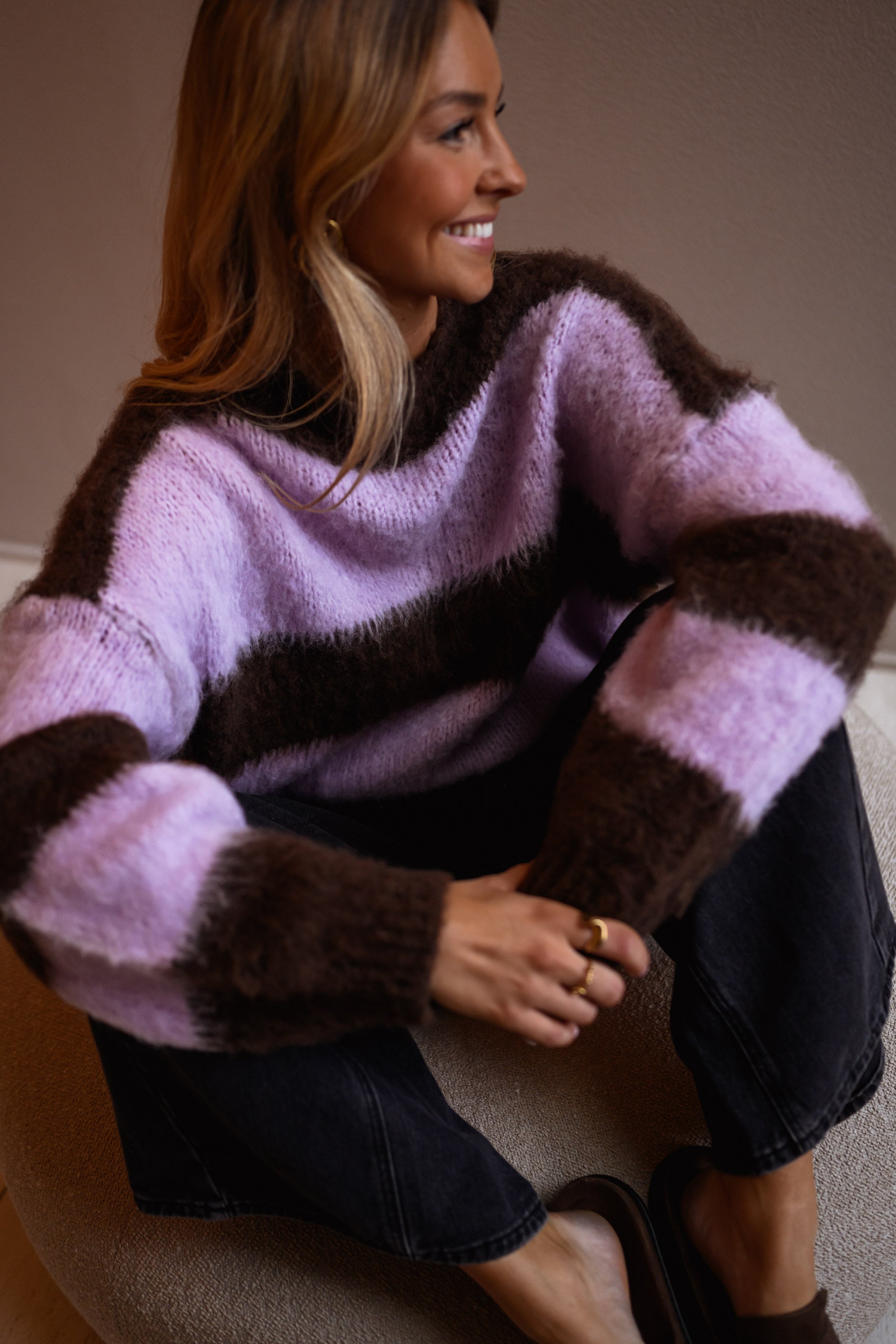Pink and Brown Japa Sweater