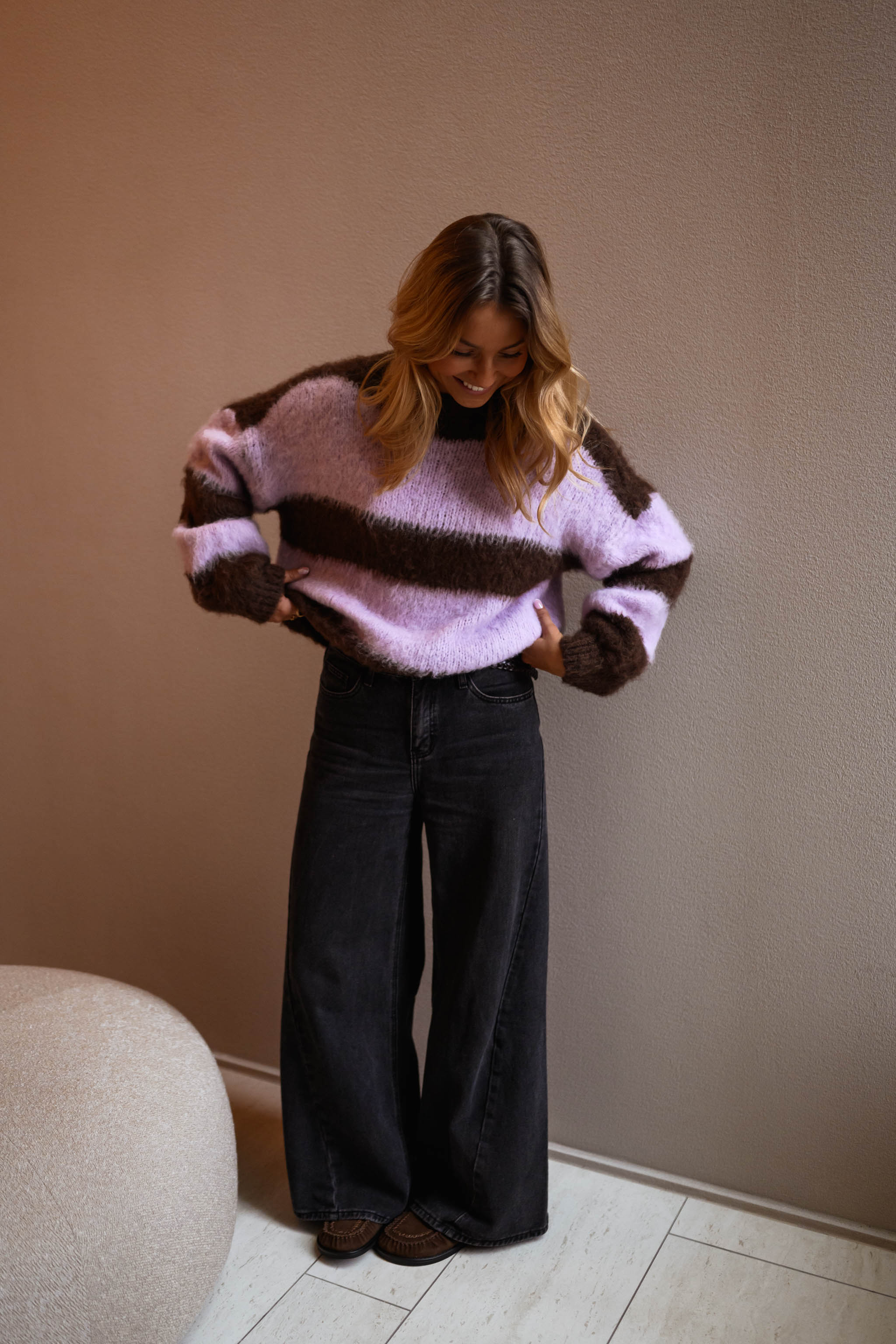 Pink and Brown Japa Sweater