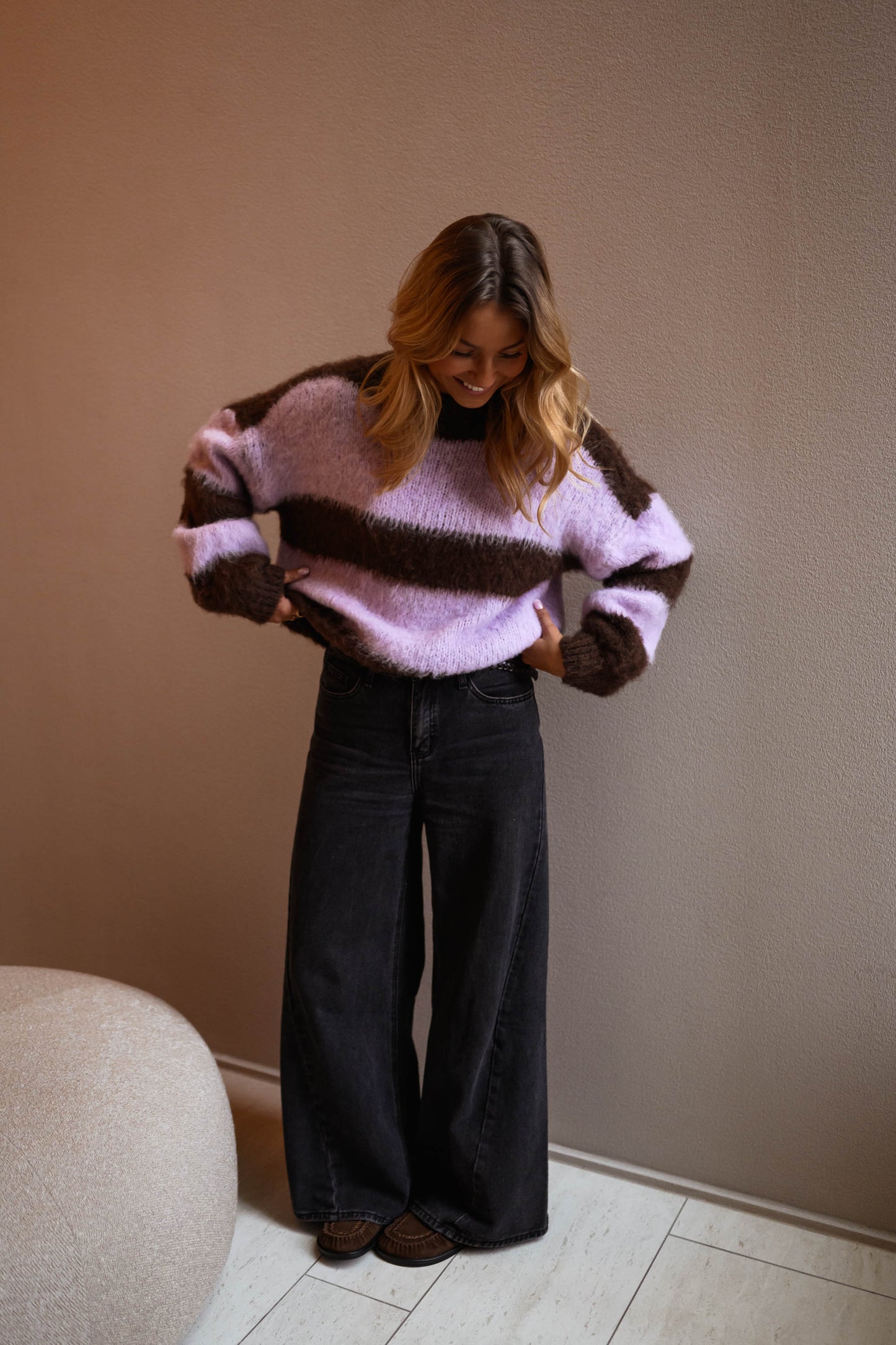 Pink and Brown Japa Sweater