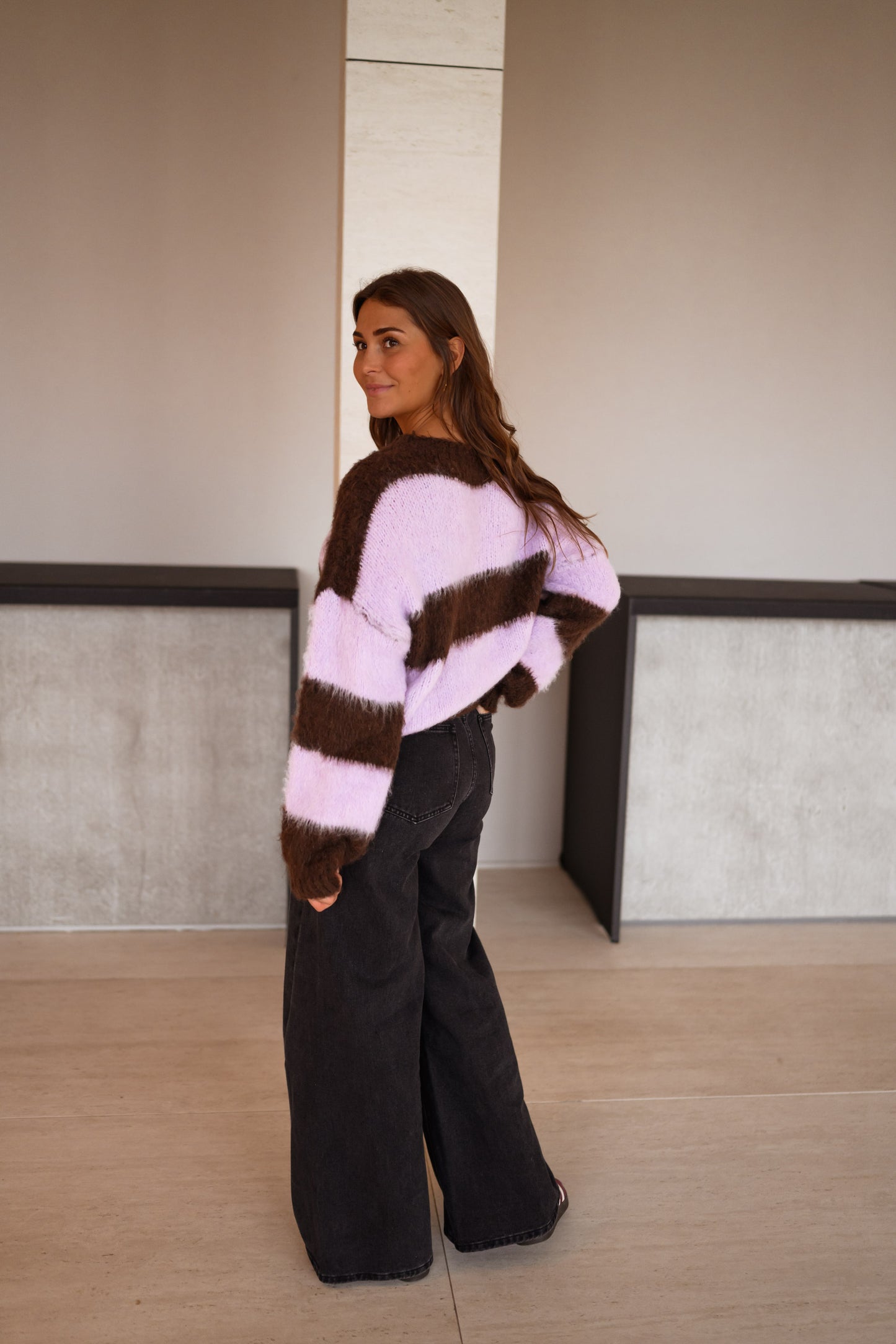 Pink and Brown Japa Sweater