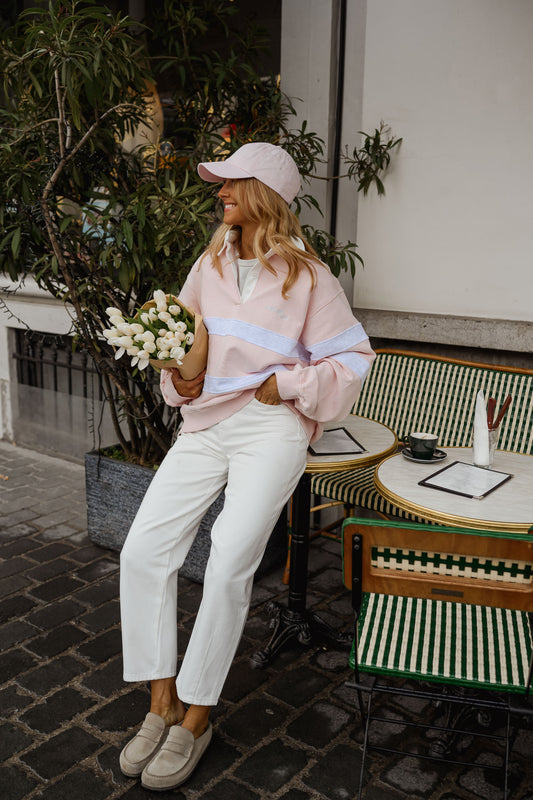 Pink And Grey Luna Sweater