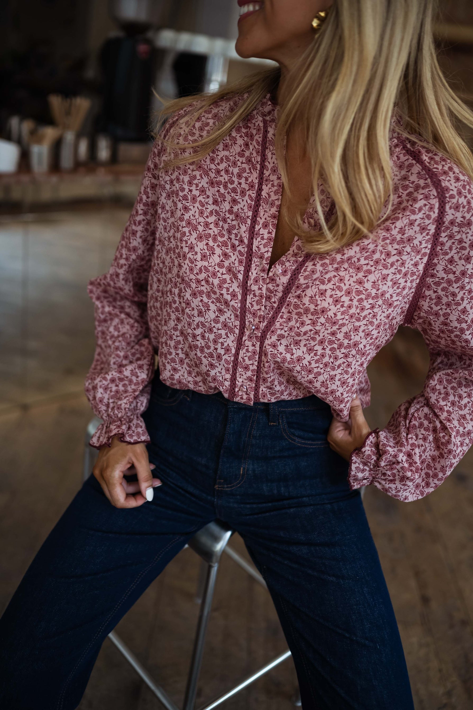 Pink Patterned Natacha Shirt