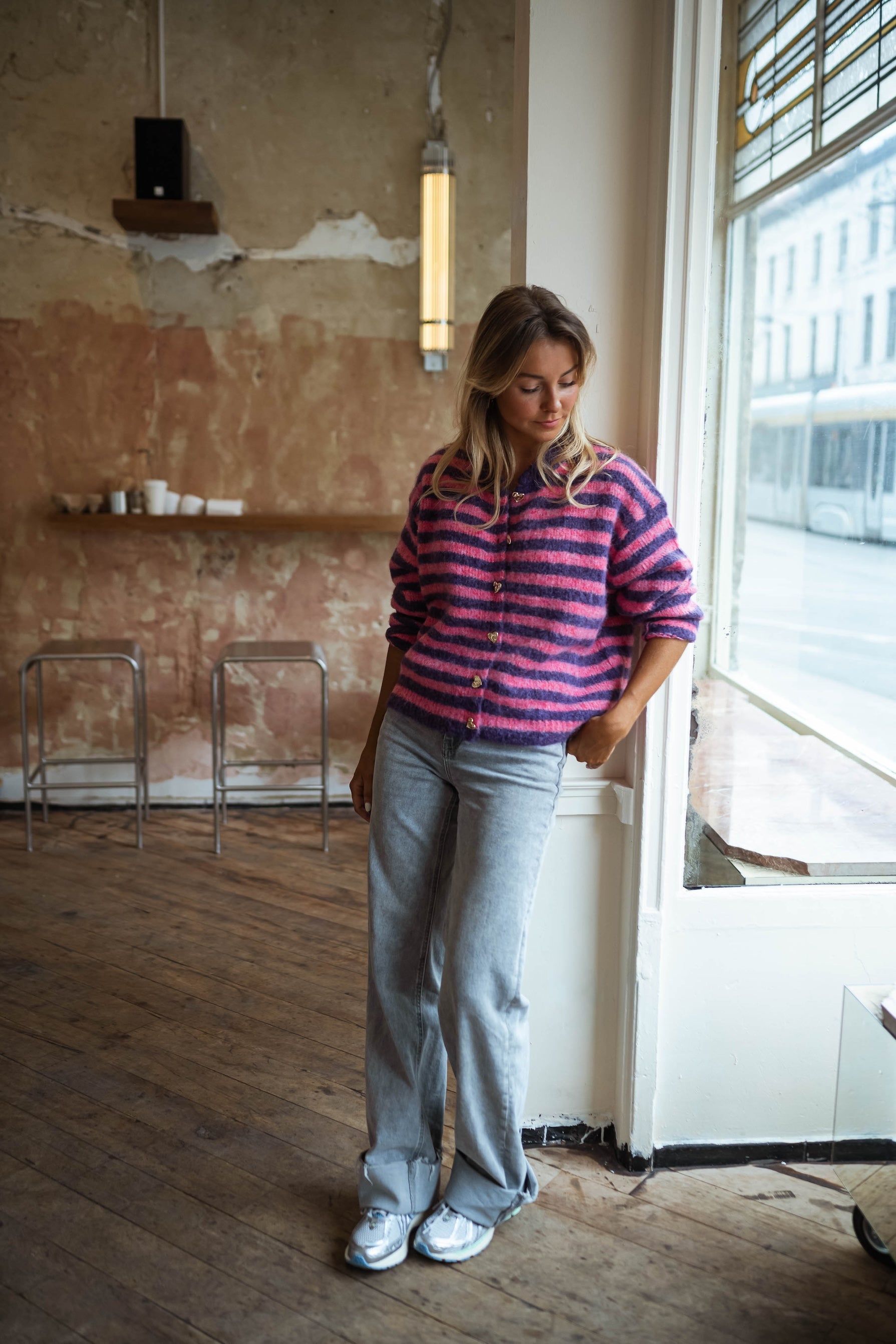 Pink and Purple Striped Cybelle Cardigan