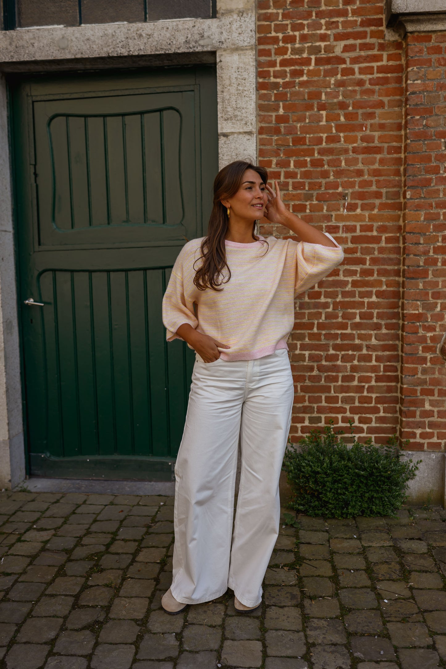 Pink And Yellow Danya Sweater