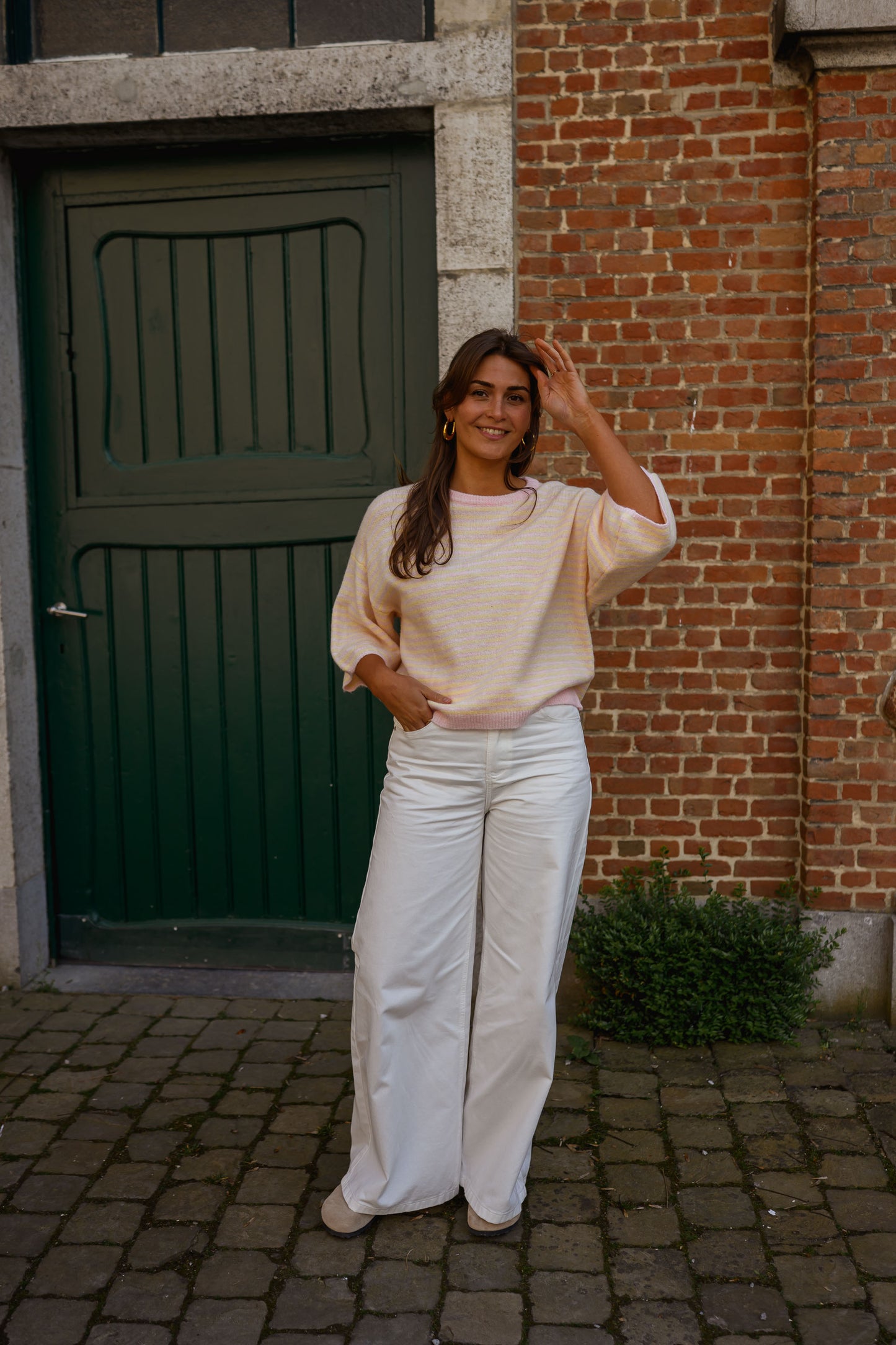Pink And Yellow Danya Sweater