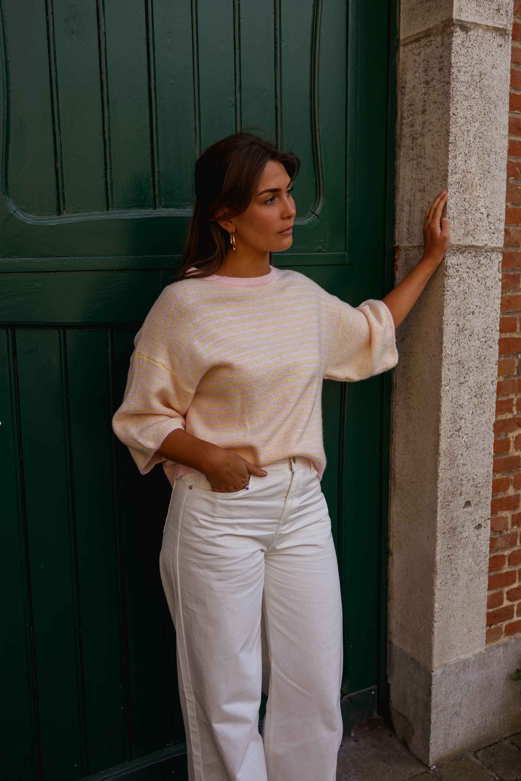 Pink And Yellow Danya Sweater