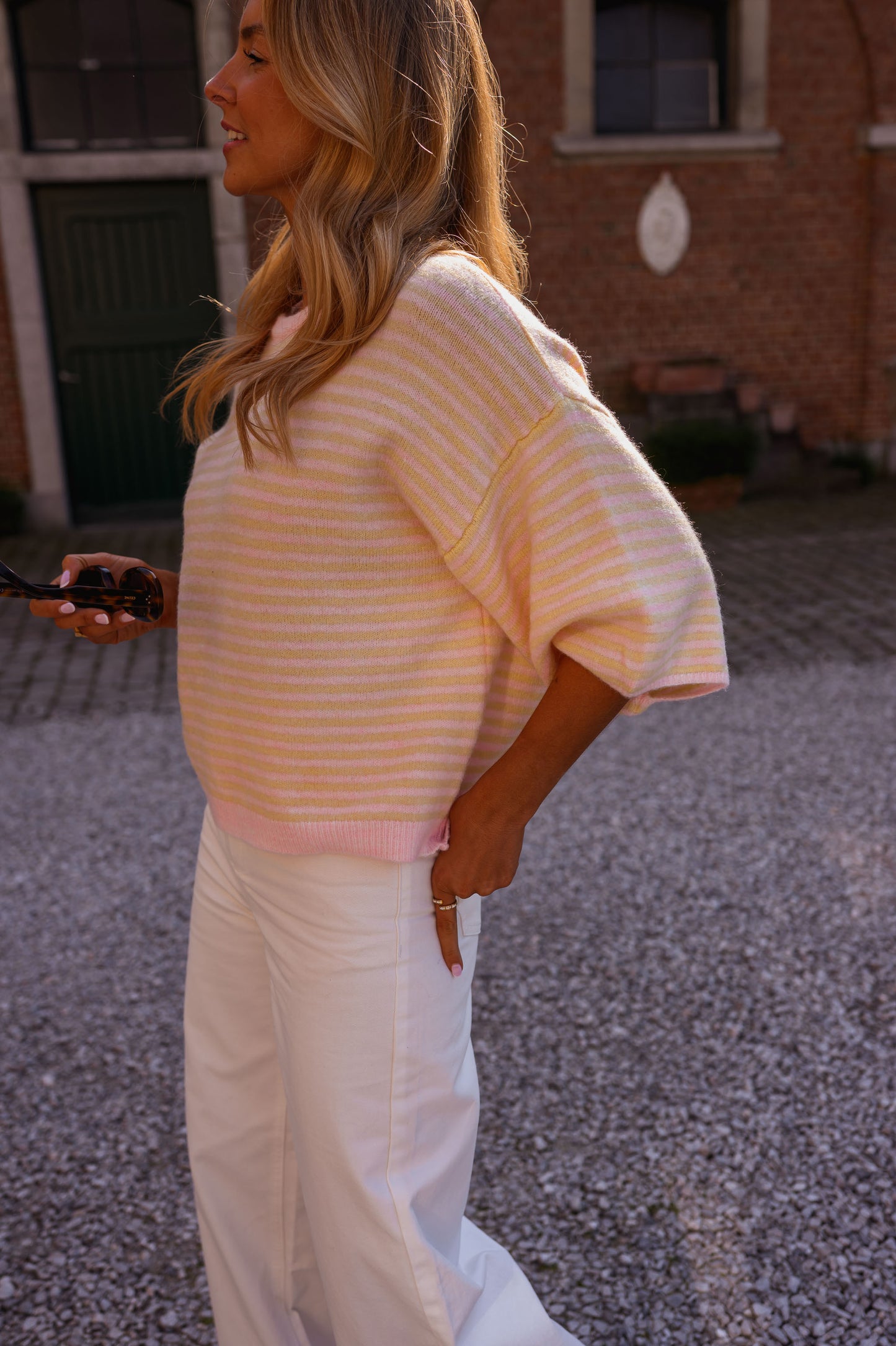 Pink And Yellow Danya Sweater