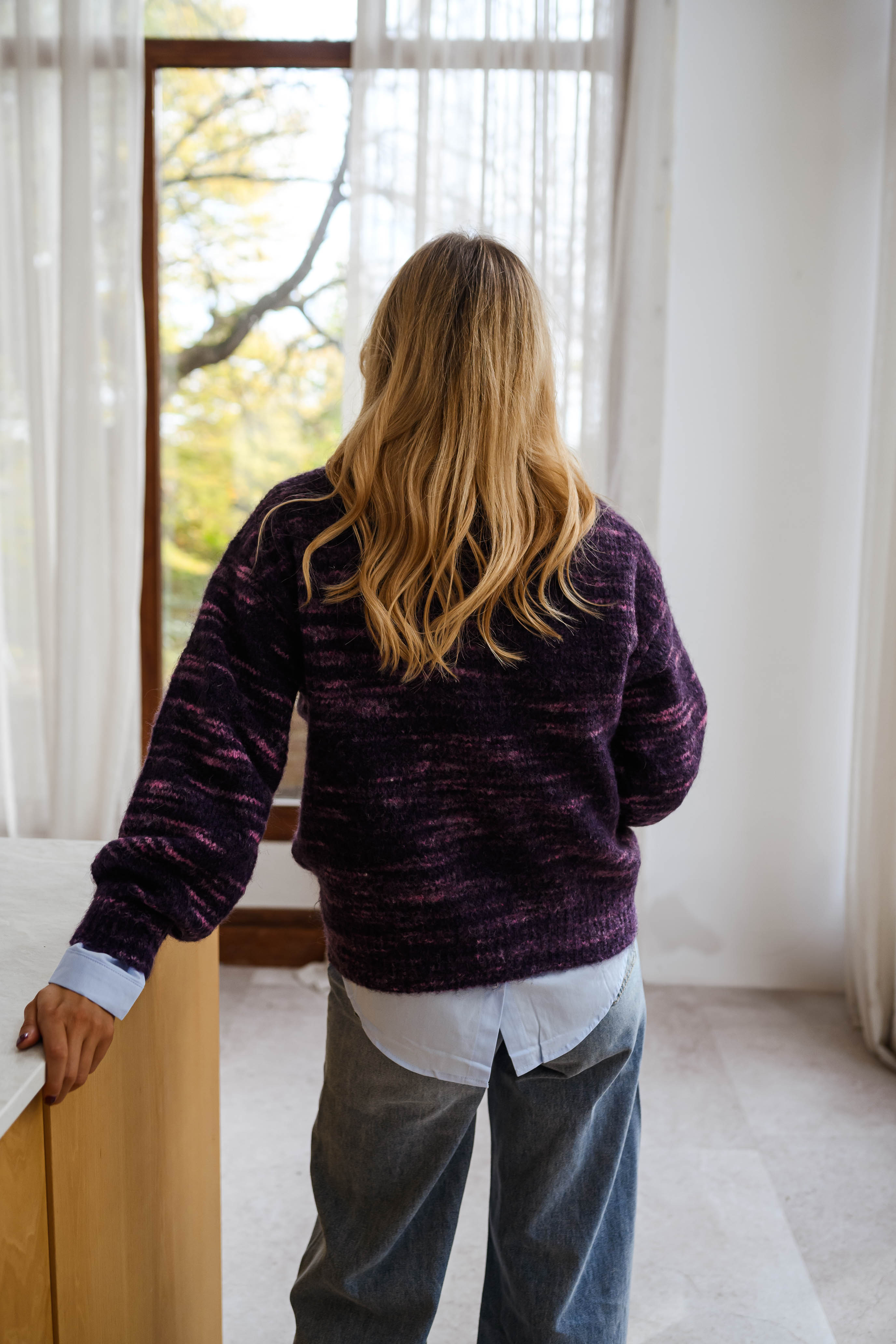 Purple Armen Cardigan