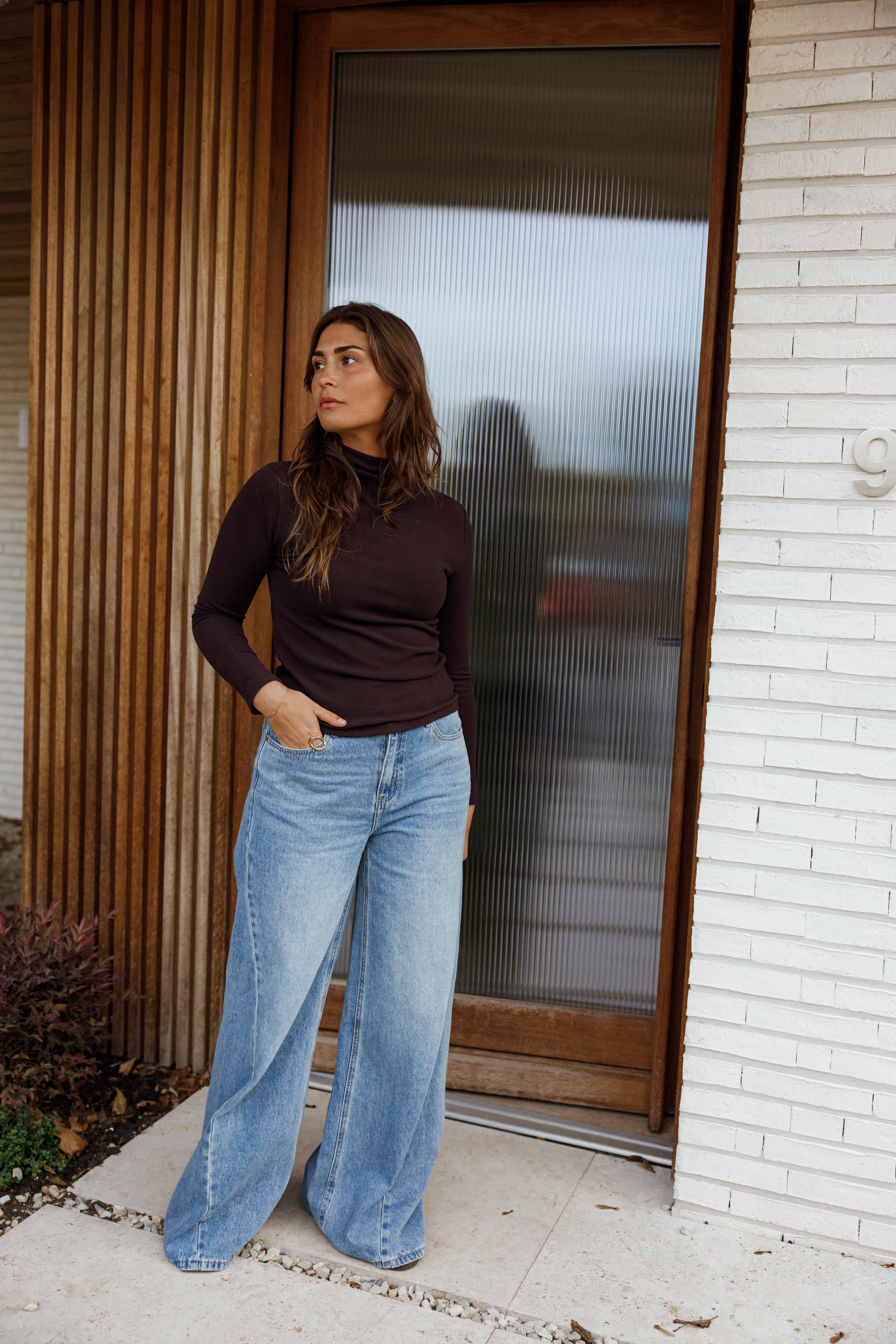 Dark Purple Debra Turtleneck Sweater