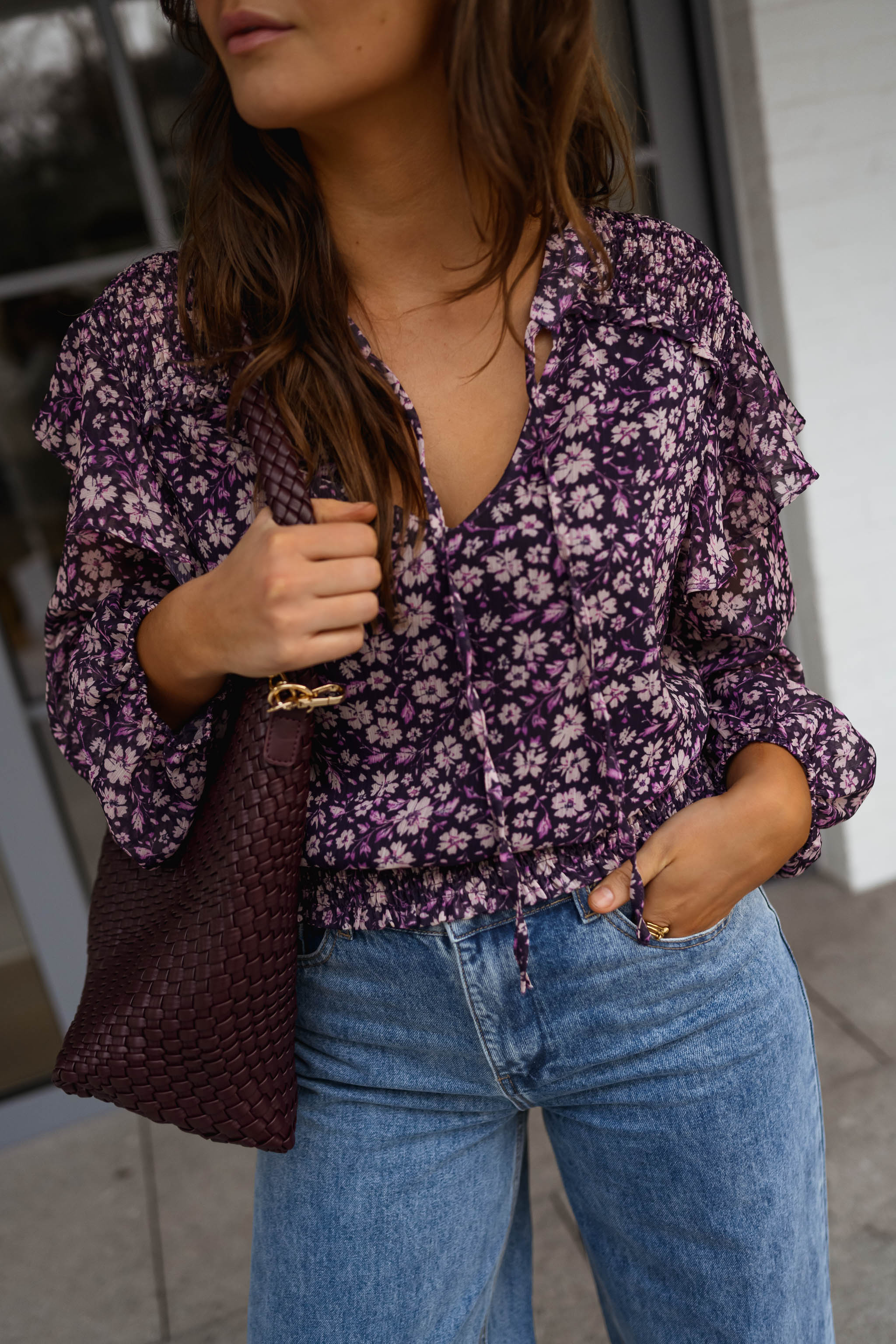 Purple Floral Elisabeth Blouse